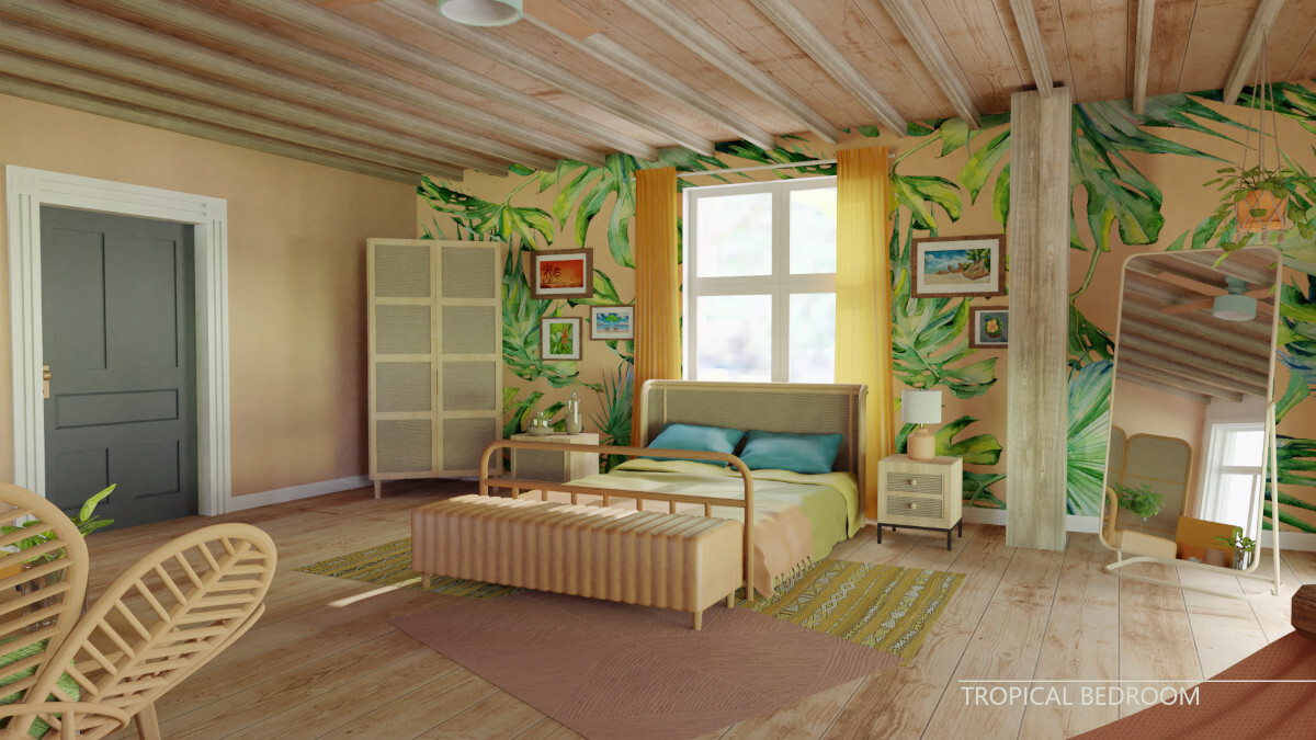 Tropical Bedroom by N/A
