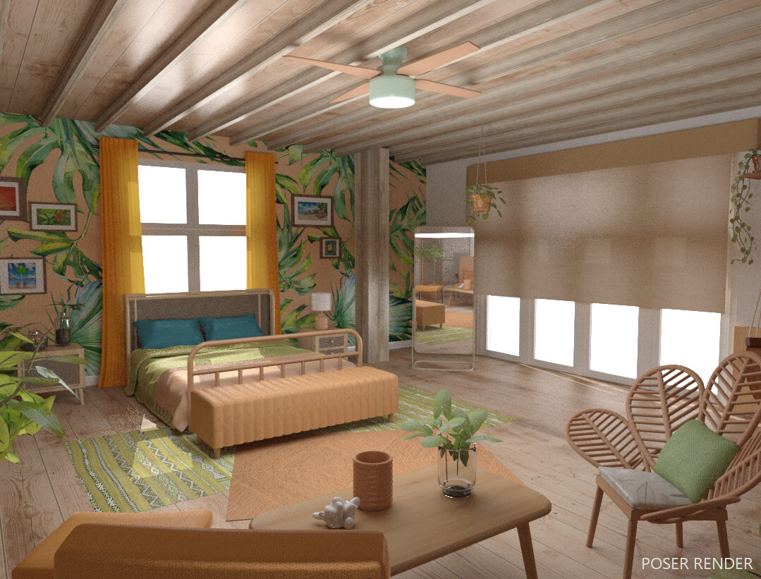 Tropical Bedroom by N/A