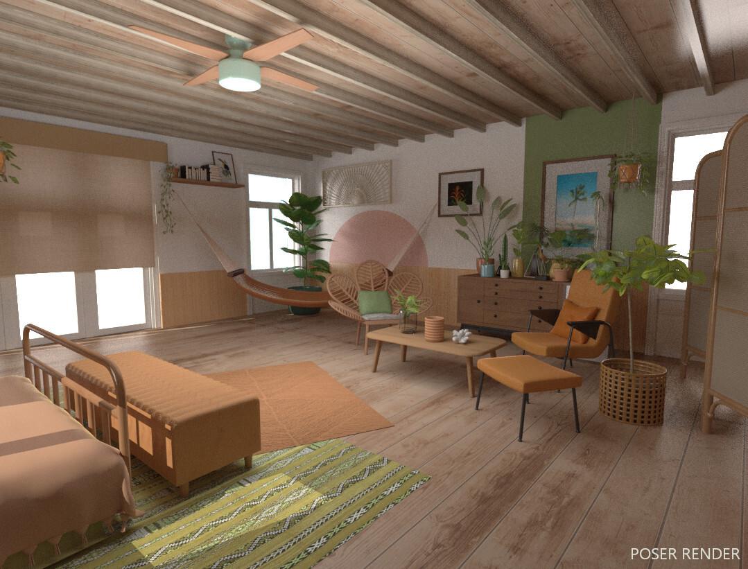 Tropical Bedroom by N/A