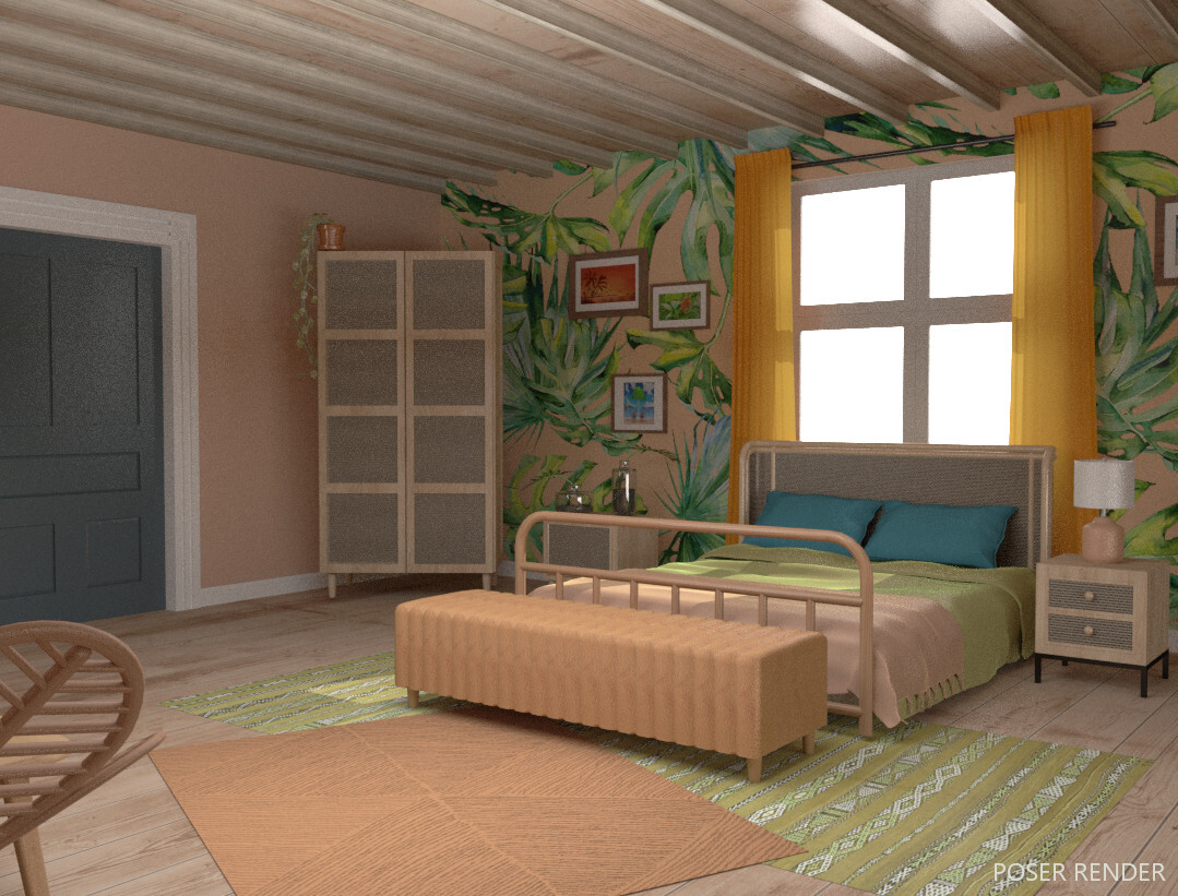 Tropical Bedroom by N/A