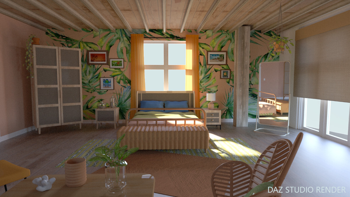 Tropical Bedroom by N/A