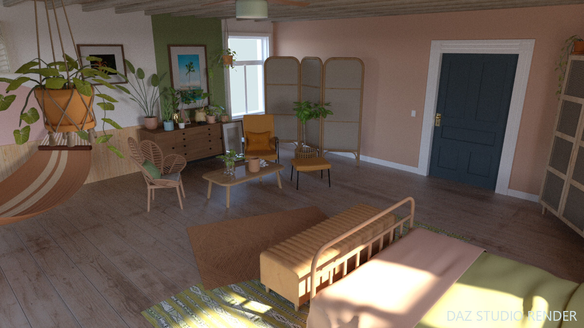 Tropical Bedroom by N/A