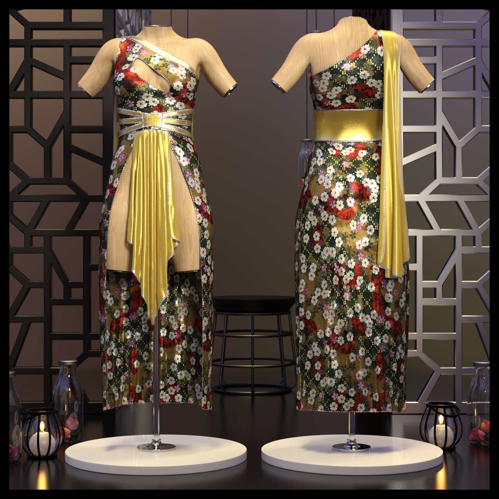 Resurrection for dForce Freya Dress G8F by N/A