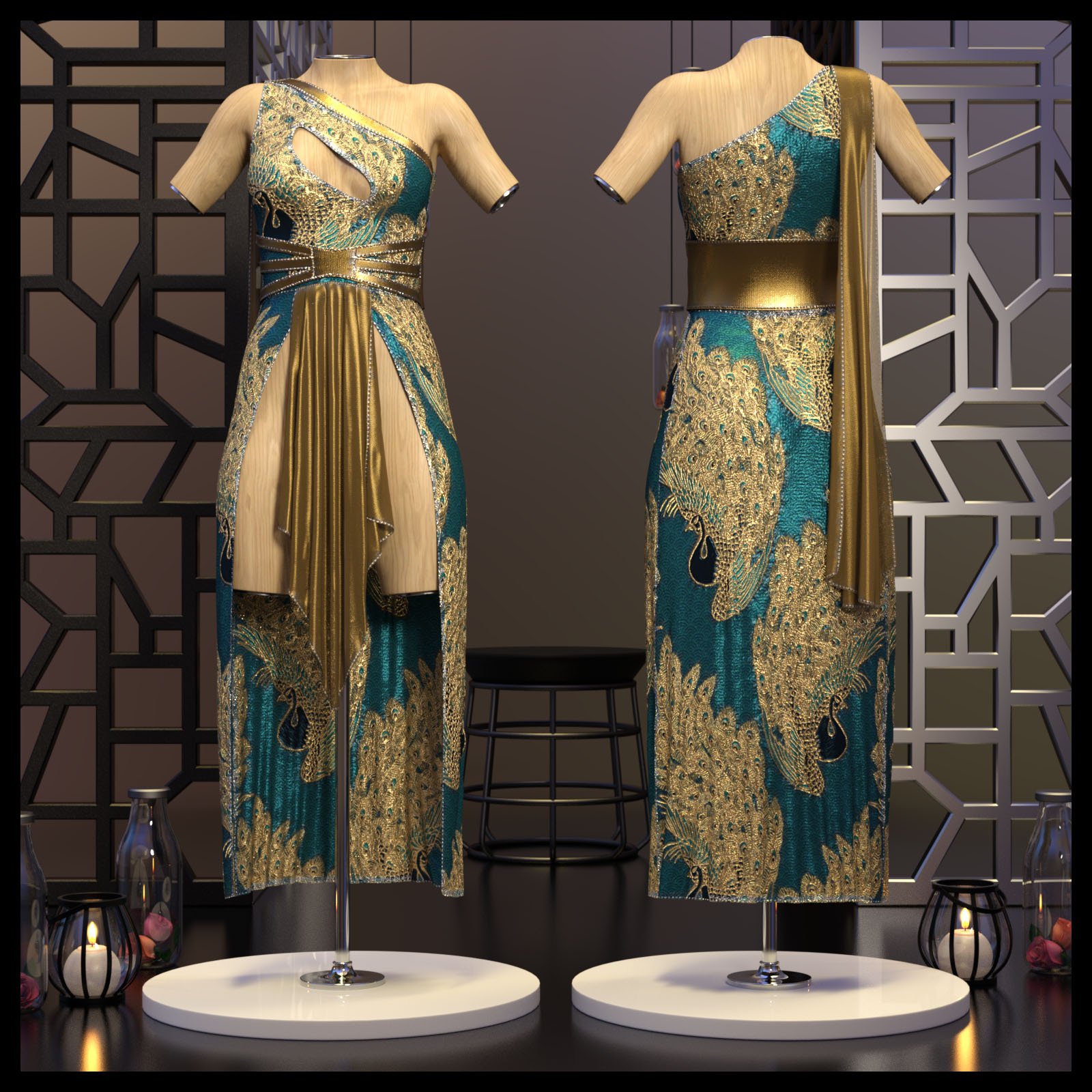 Resurrection for dForce Freya Dress G8F by N/A