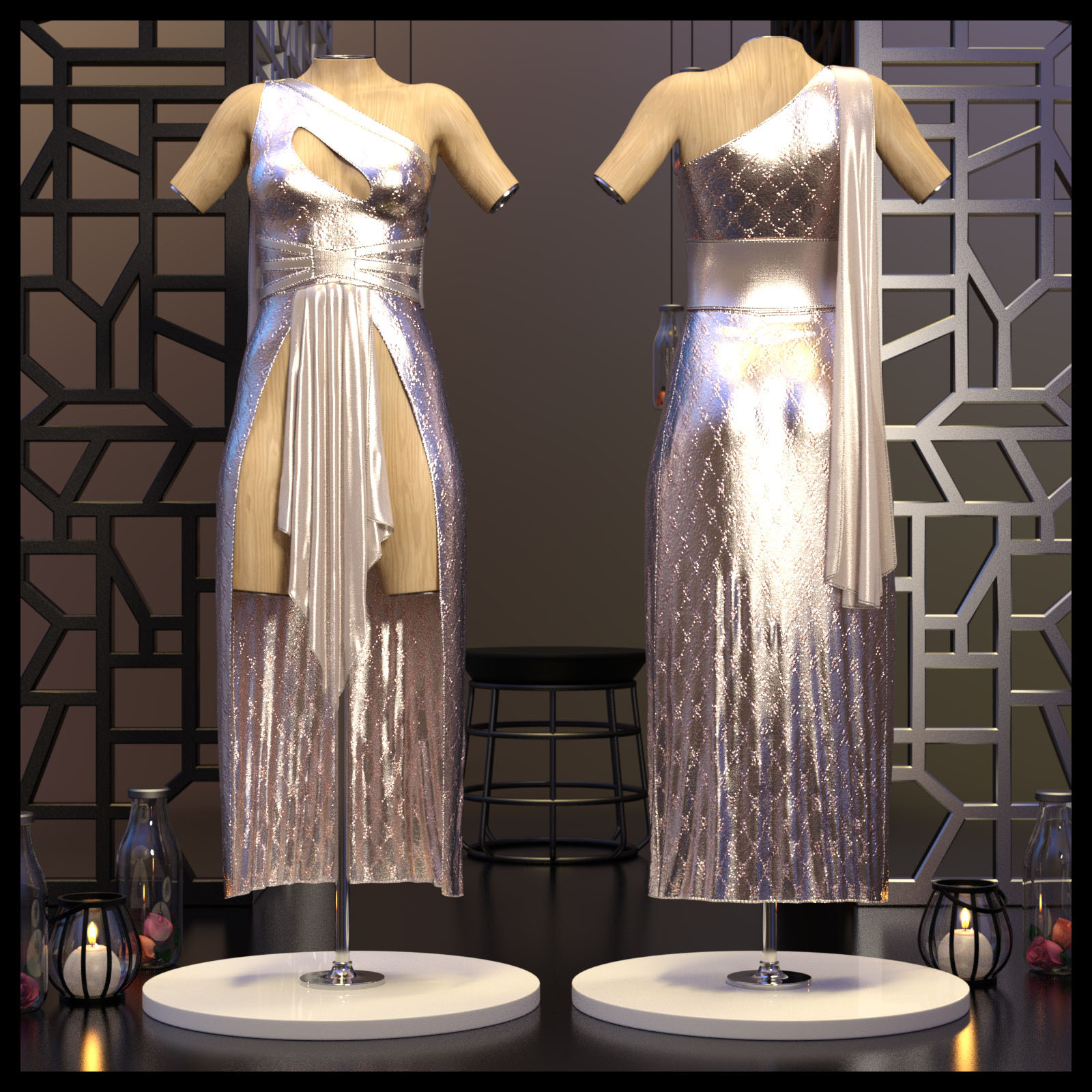 Resurrection for dForce Freya Dress G8F by N/A