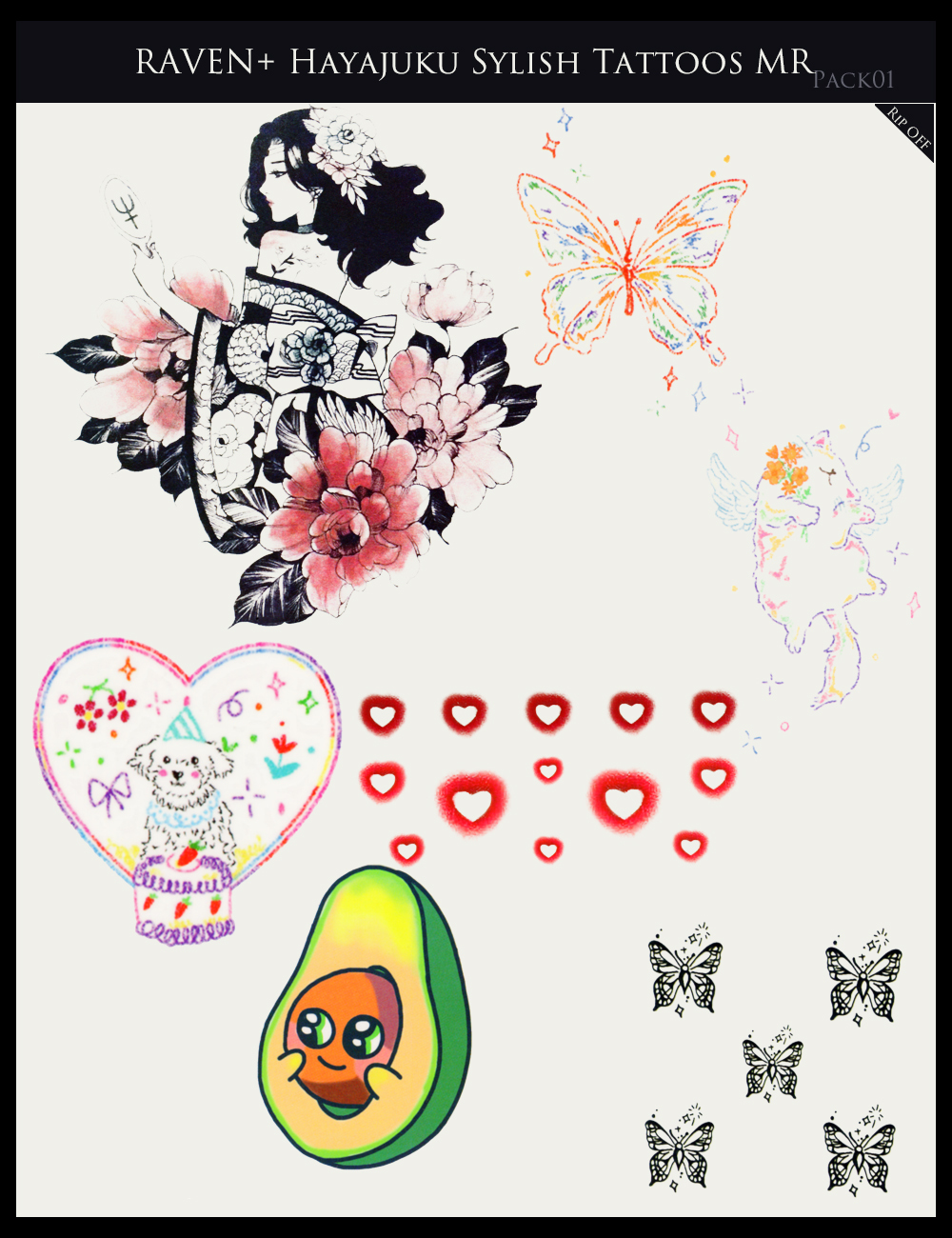 RAV Hayajuku Stylish Tatoos Merchant Resources Pack 01 by N/A