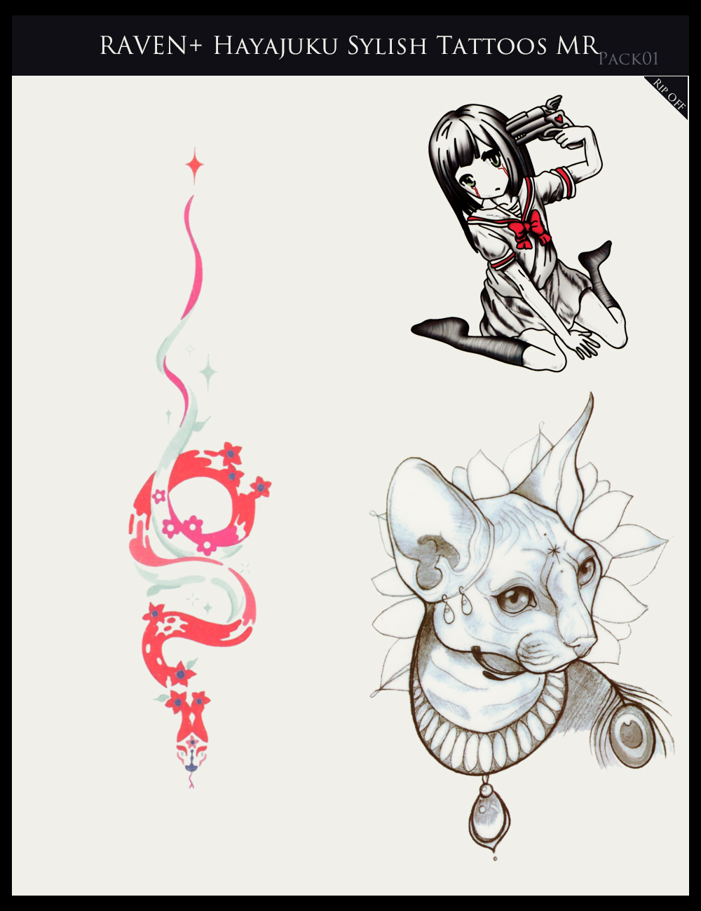 RAV Hayajuku Stylish Tatoos Merchant Resources Pack 01 by N/A