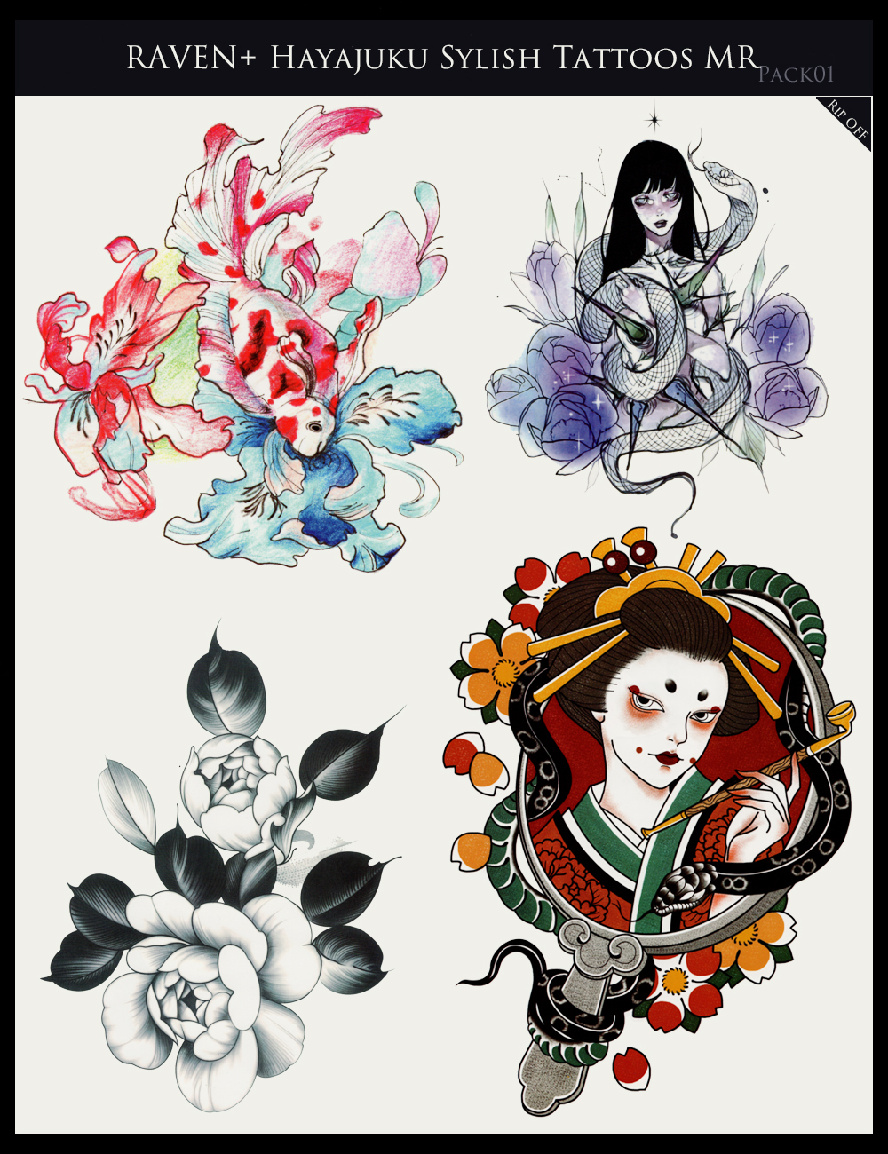 RAV Hayajuku Stylish Tatoos Merchant Resources Pack 01 by N/A