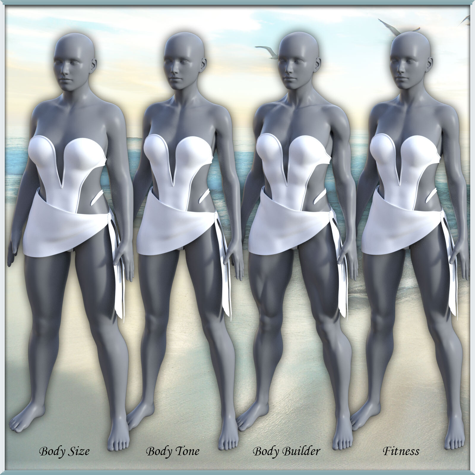 dForce Elementals Water for Genesis 8.1 Female by N/A