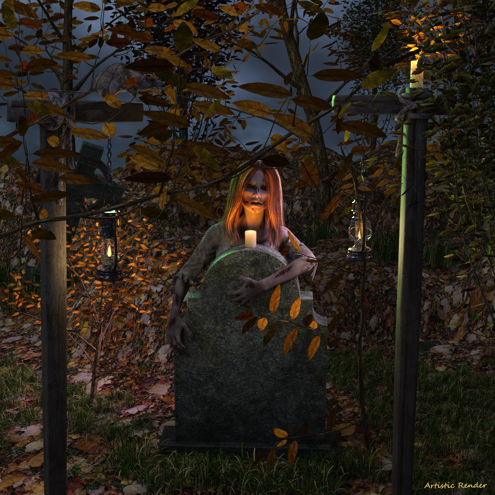Autumn Leaves Tileable Ground Prop set by N/A