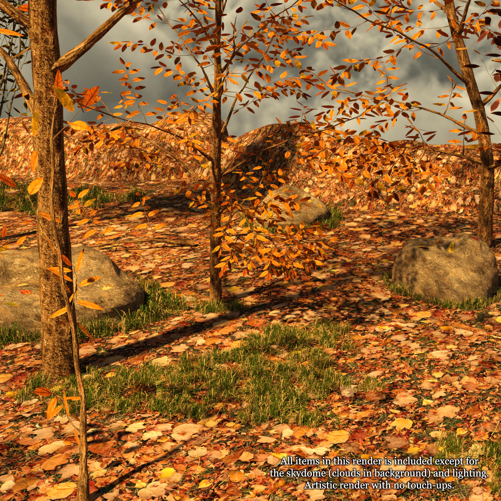 Autumn Leaves Tileable Ground Prop set by N/A