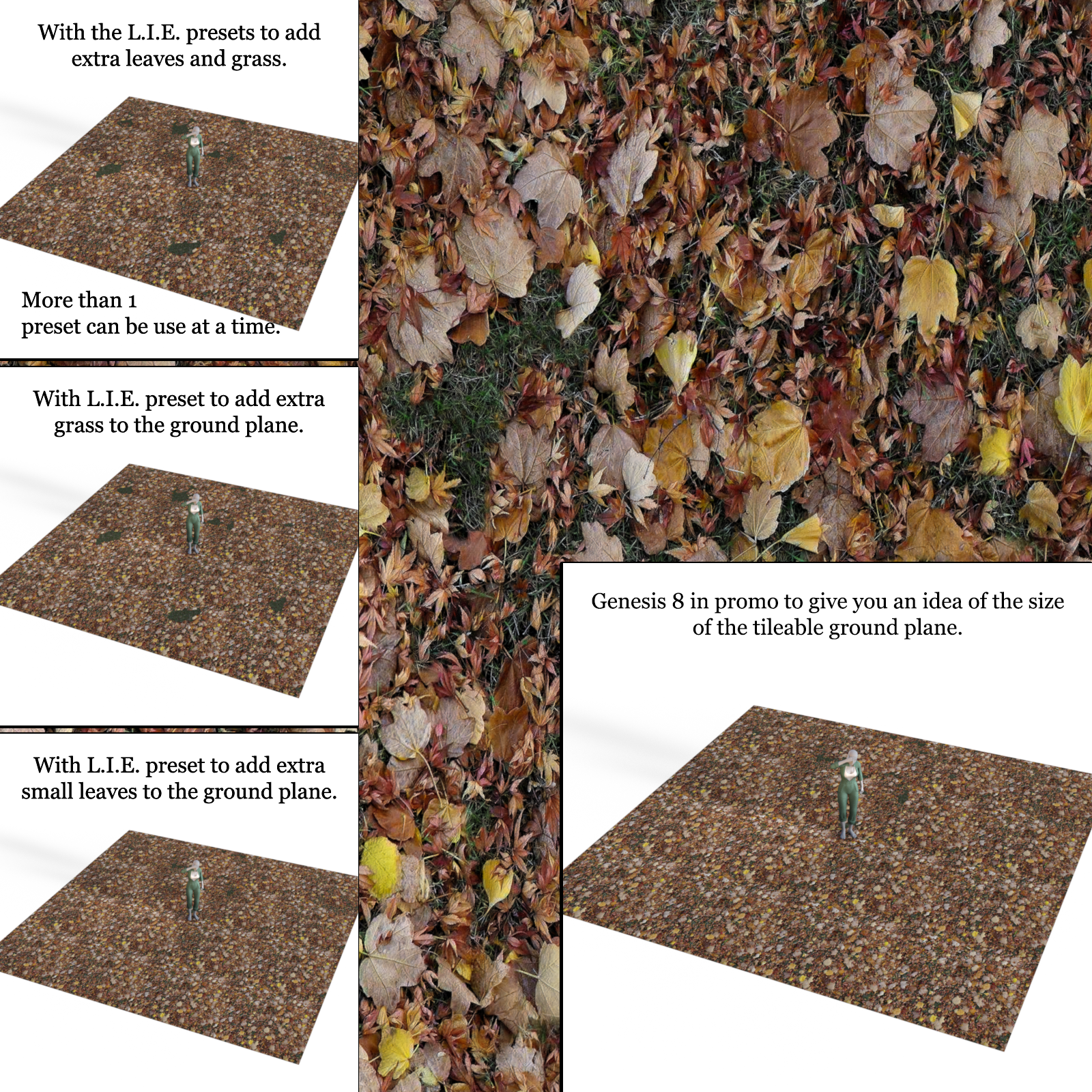 Autumn Leaves Tileable Ground Prop set by N/A