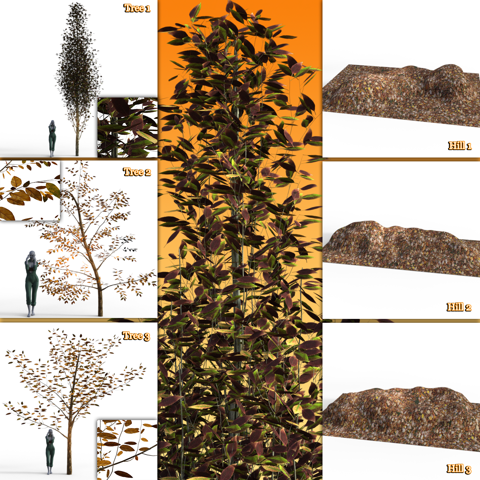 Autumn Leaves Tileable Ground Prop set by N/A