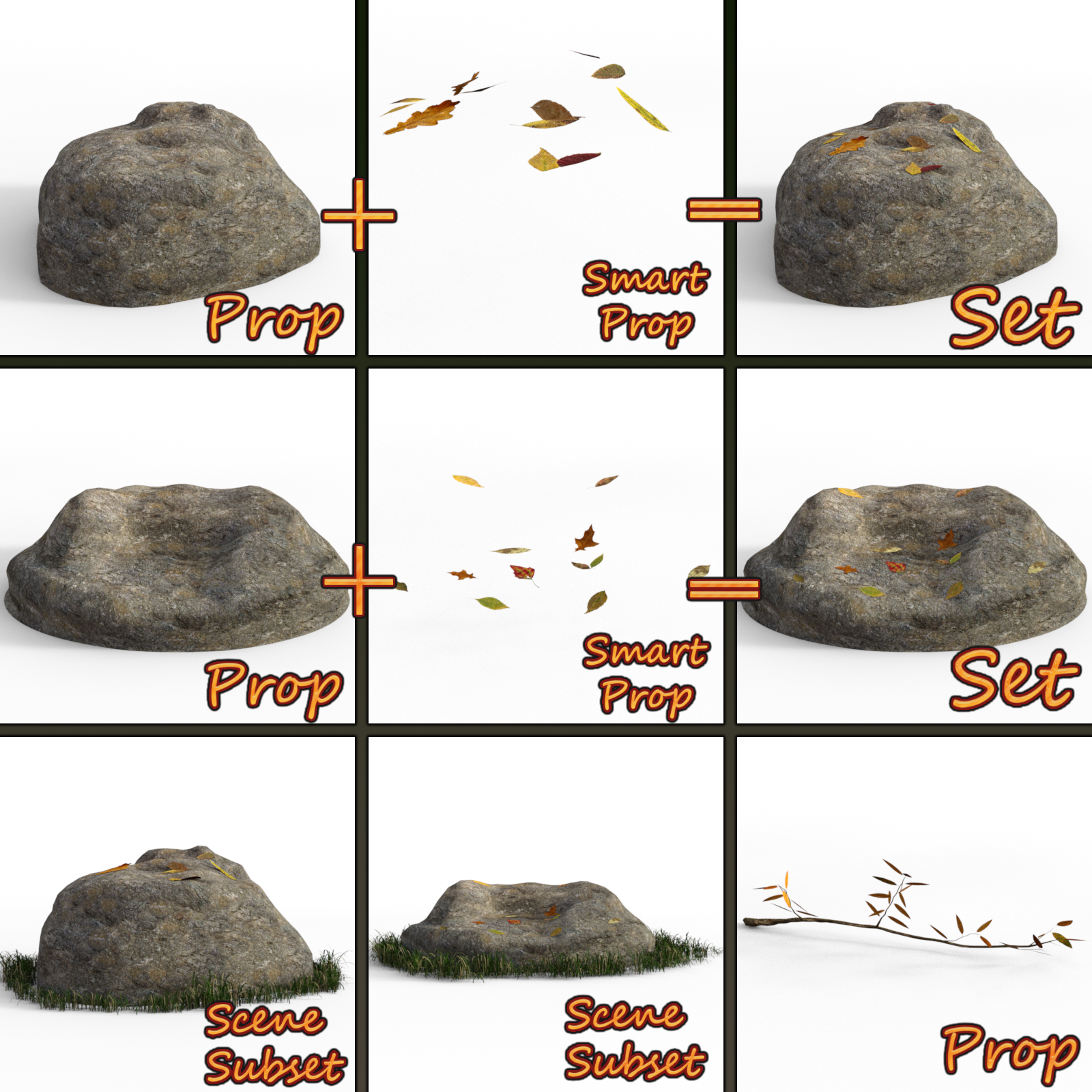 Autumn Leaves Tileable Ground Prop set by N/A