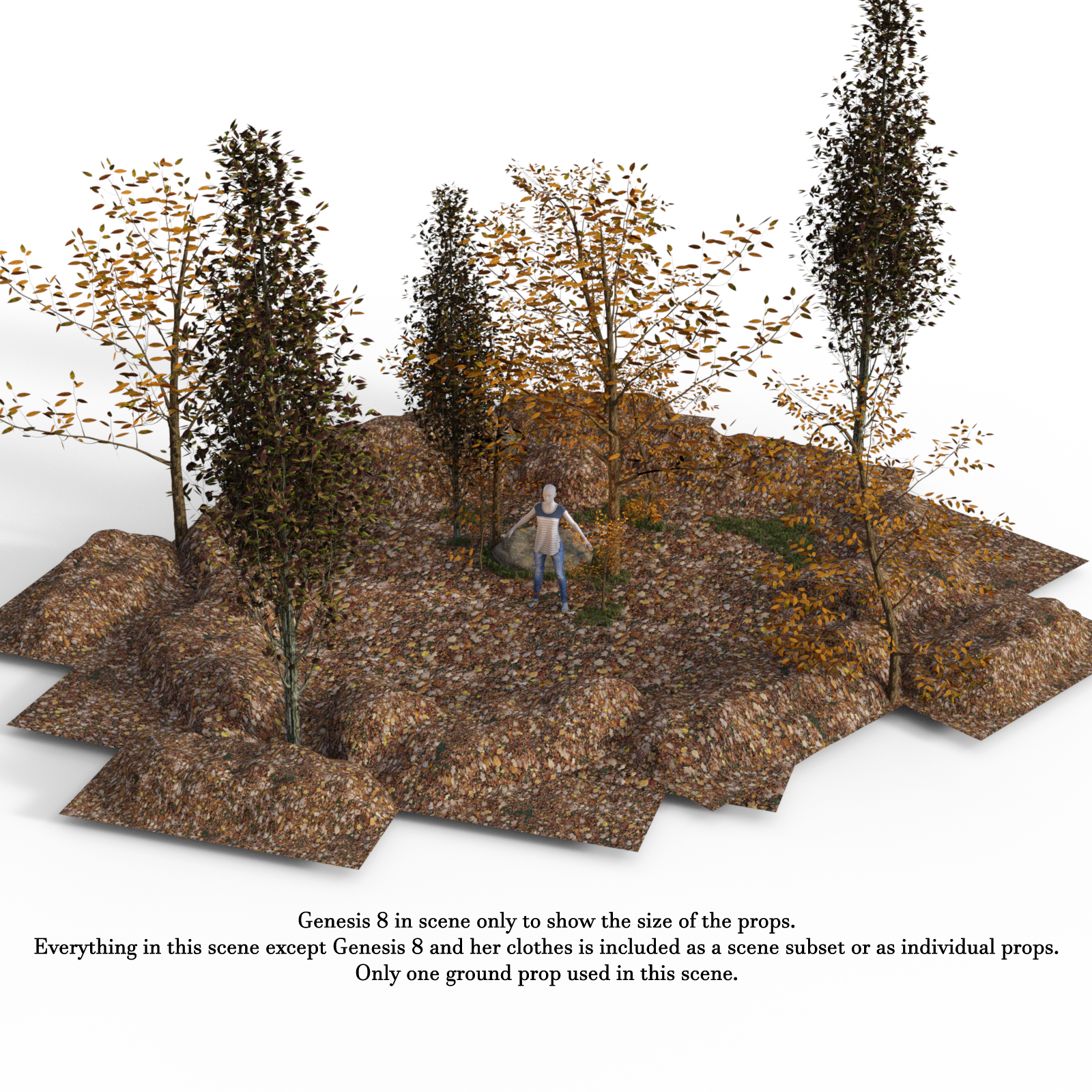 Autumn Leaves Tileable Ground Prop set by N/A