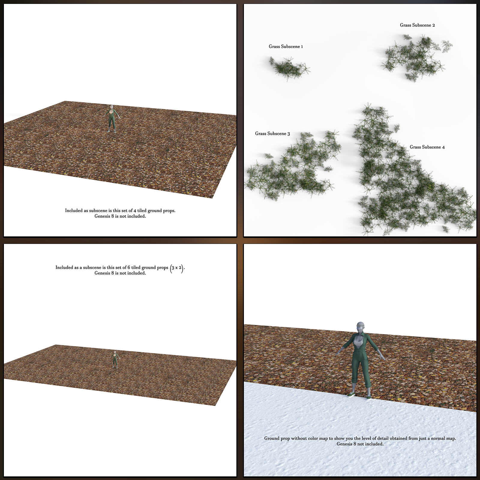 Autumn Leaves Tileable Ground Prop set by N/A