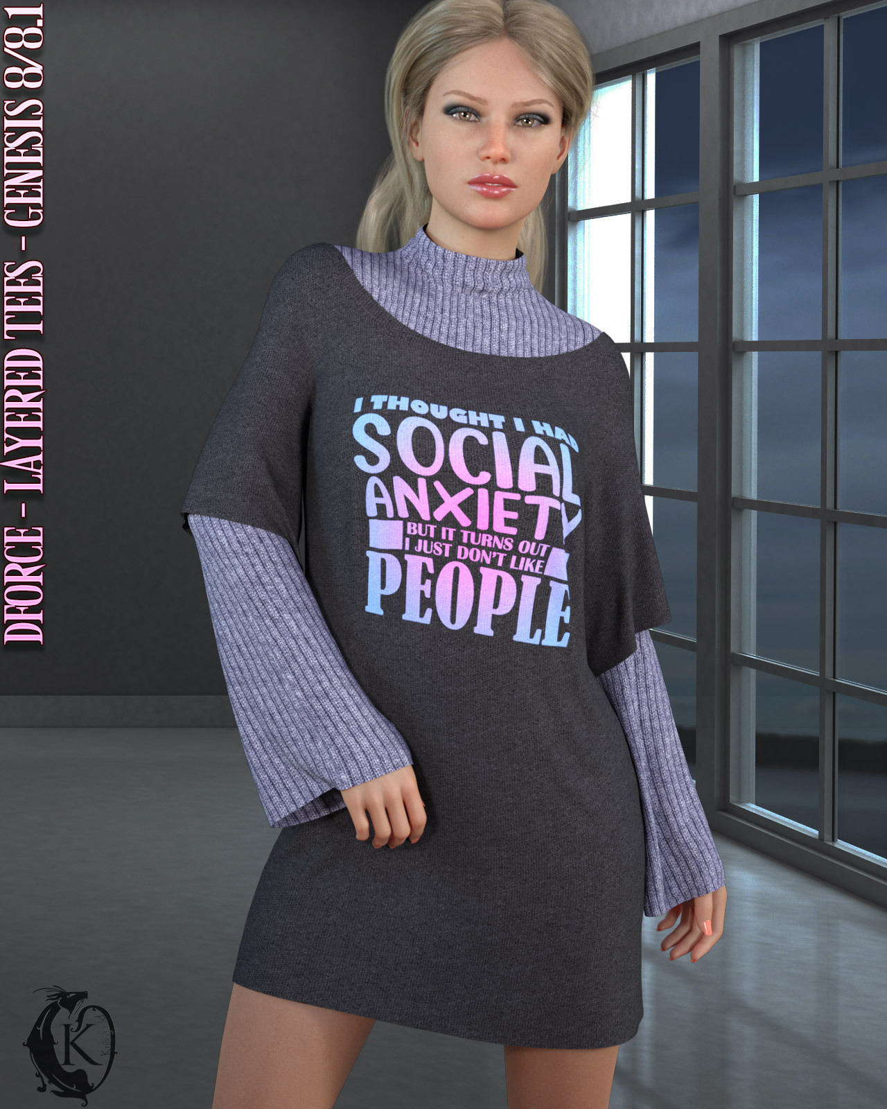 dforce - Layered Tees - Genesis 8 by N/A