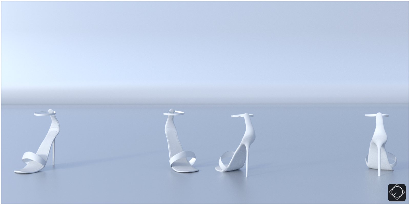 Aurora Strappy Heels for Genesis 8 Females by N/A