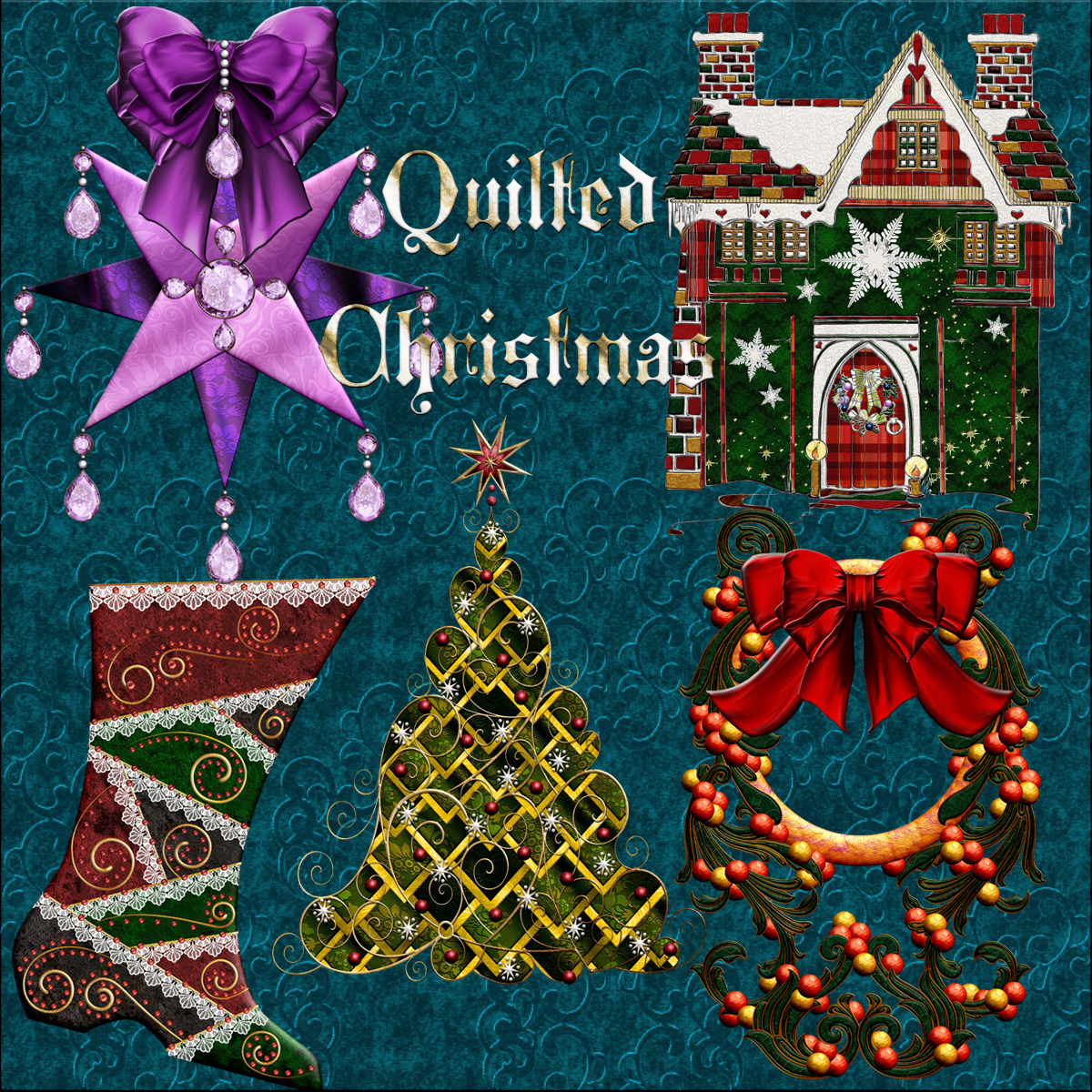 Harvest Moons Quilted Christmas by N/A