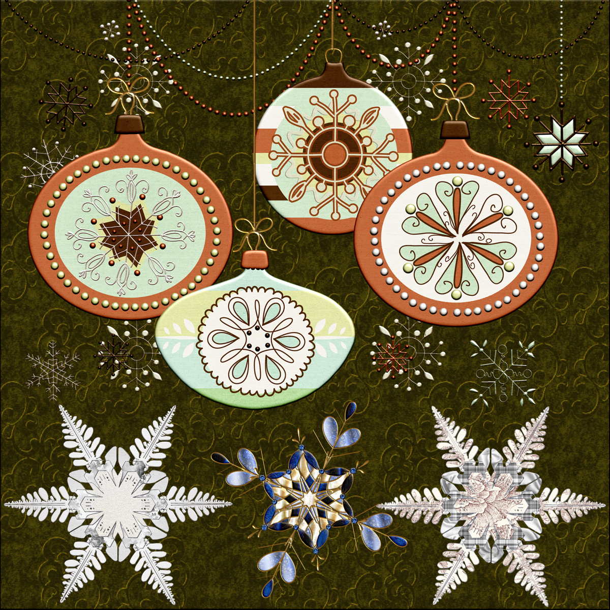 Harvest Moons Quilted Christmas by N/A