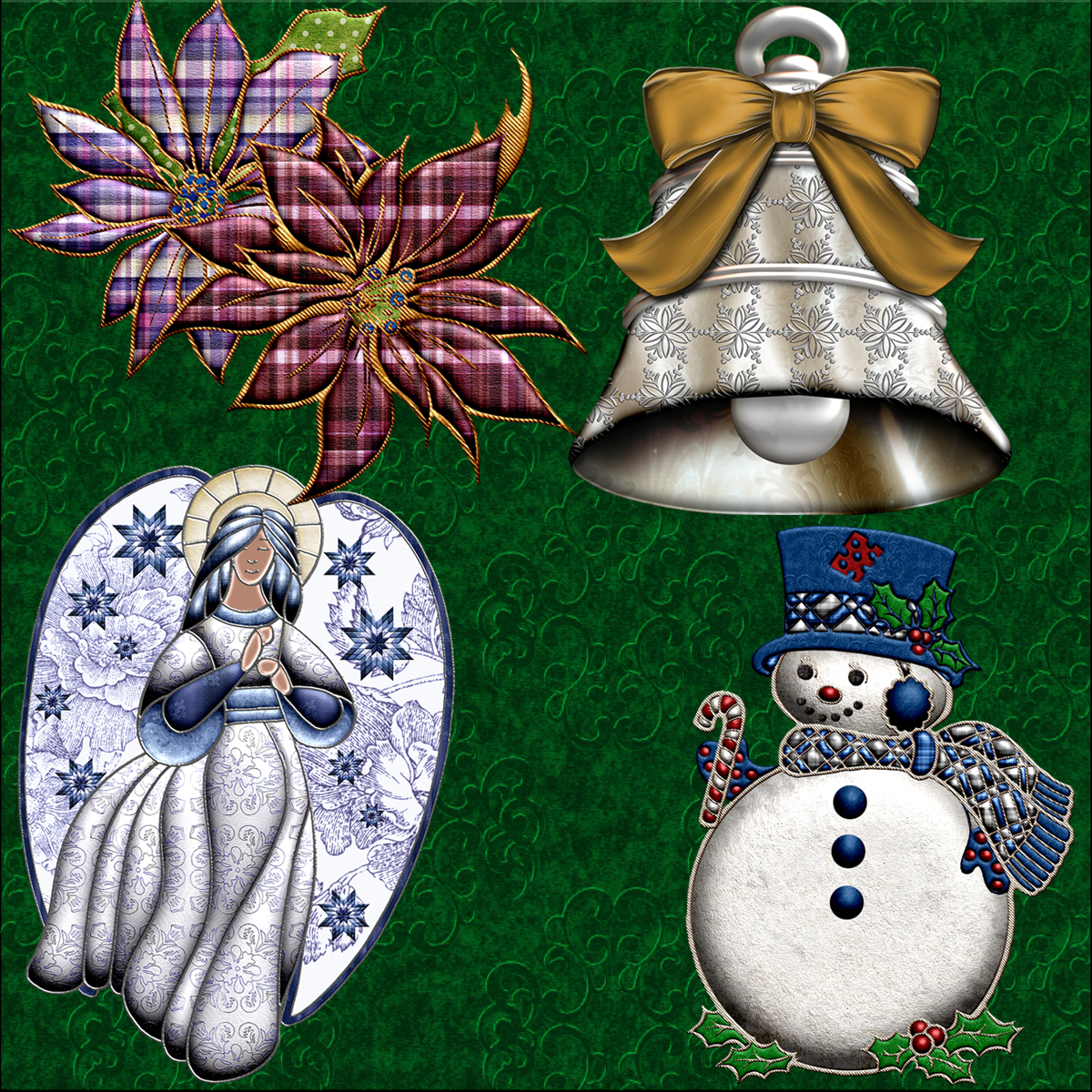 Harvest Moons Quilted Christmas by N/A