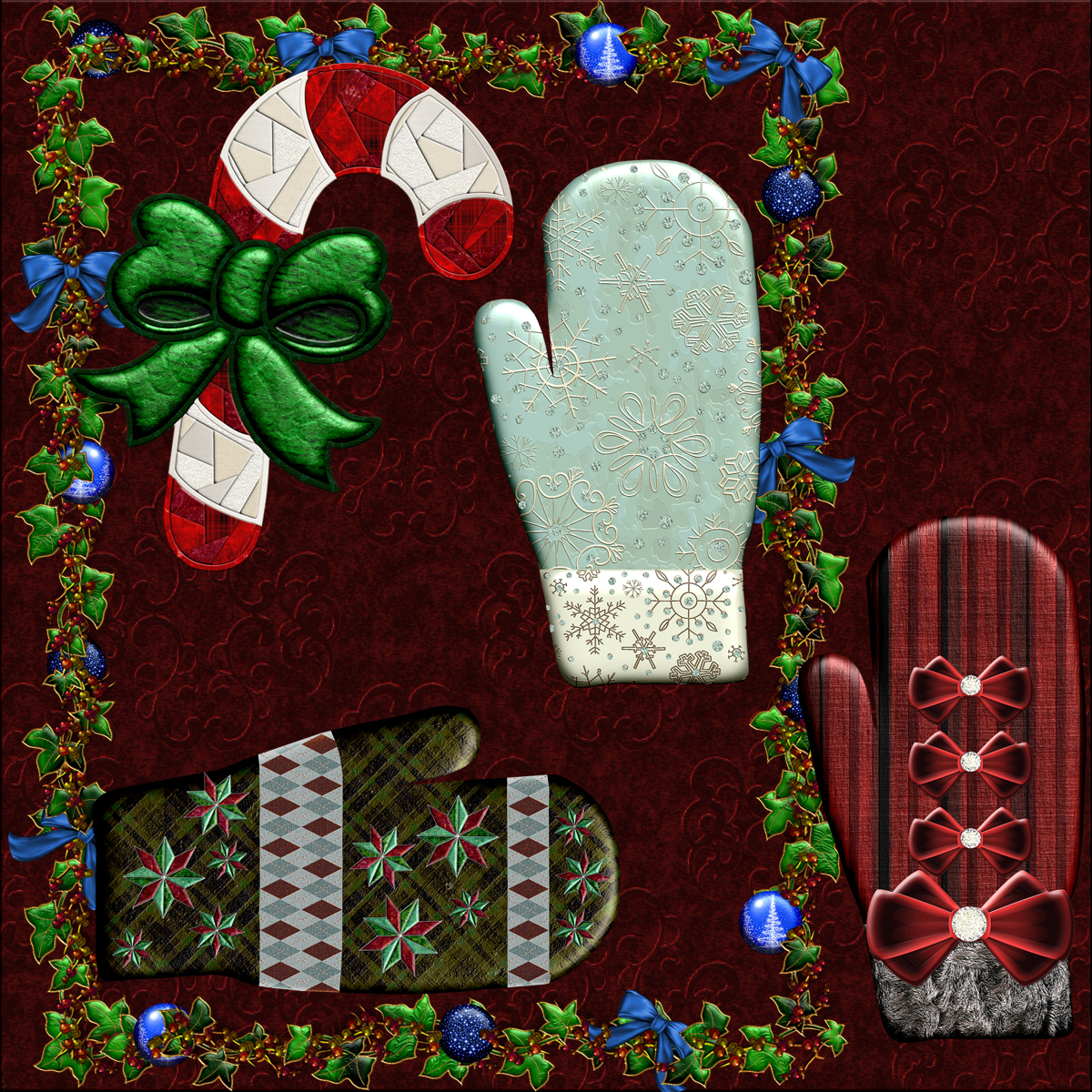 Harvest Moons Quilted Christmas by N/A