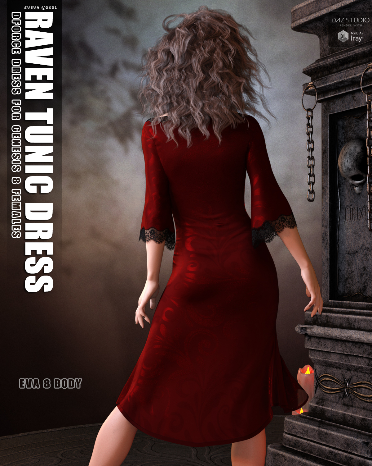 dForce Raven Tunic Dress G8F by N/A
