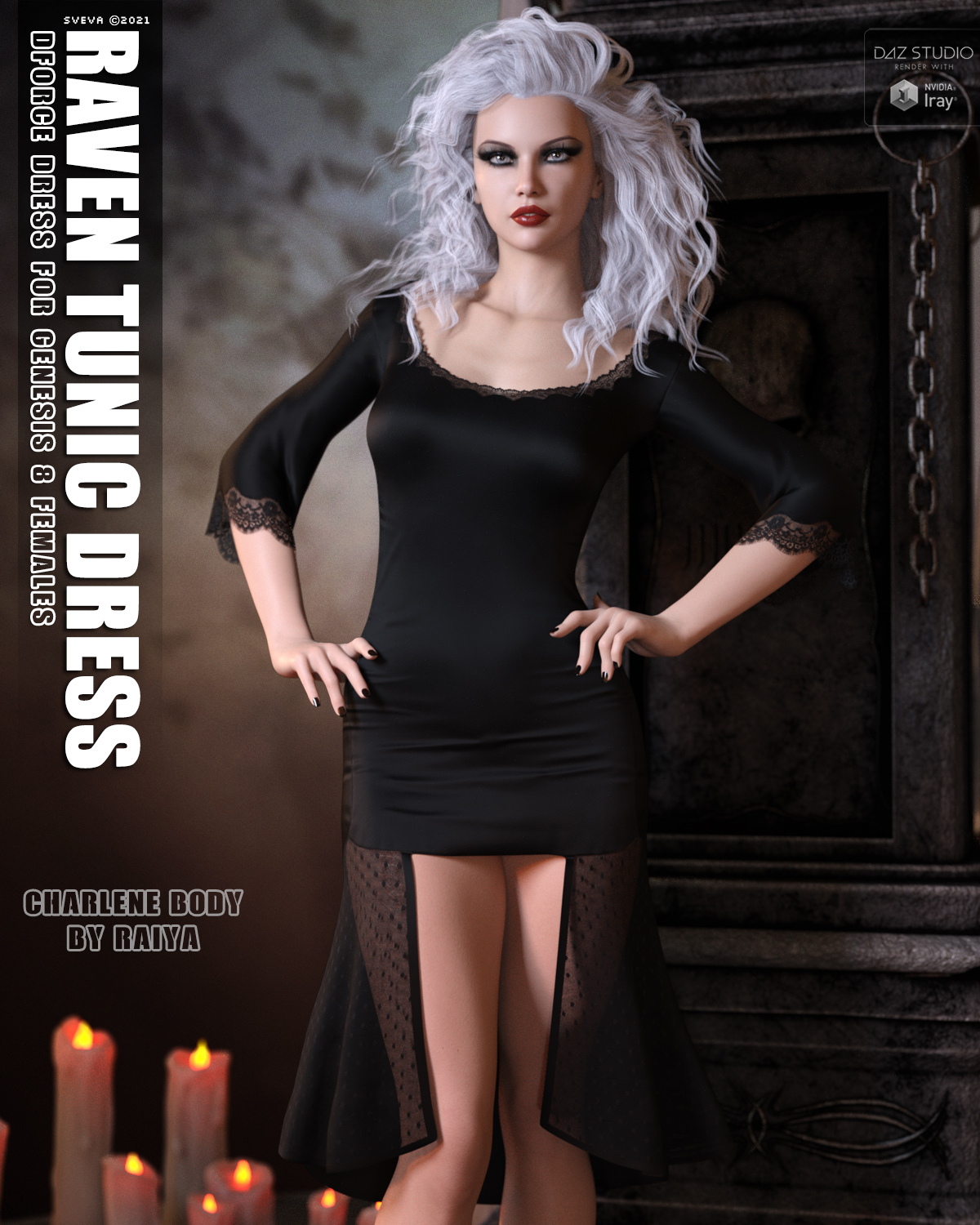 dForce Raven Tunic Dress G8F by N/A