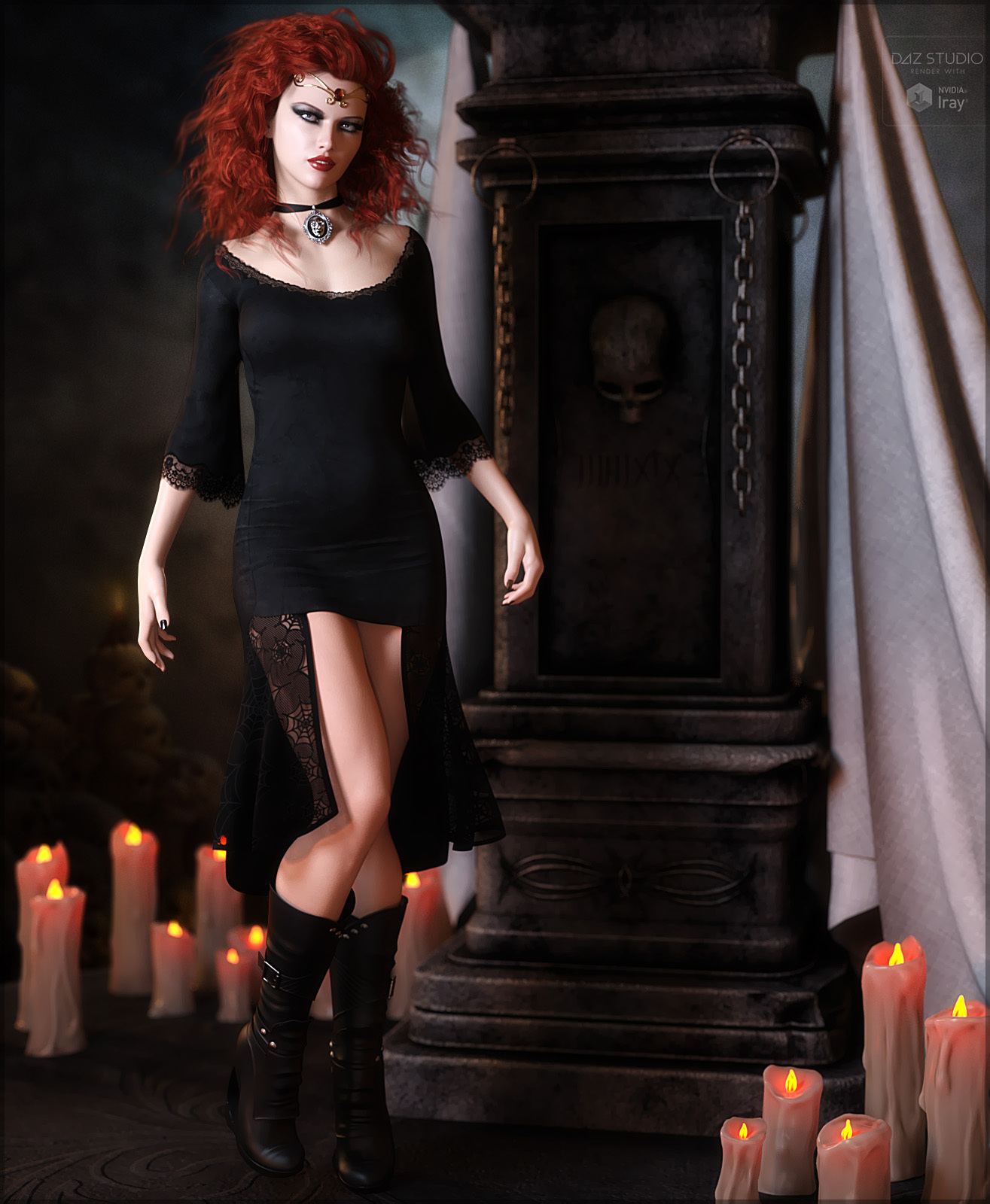 dForce Raven Tunic Dress G8F by N/A