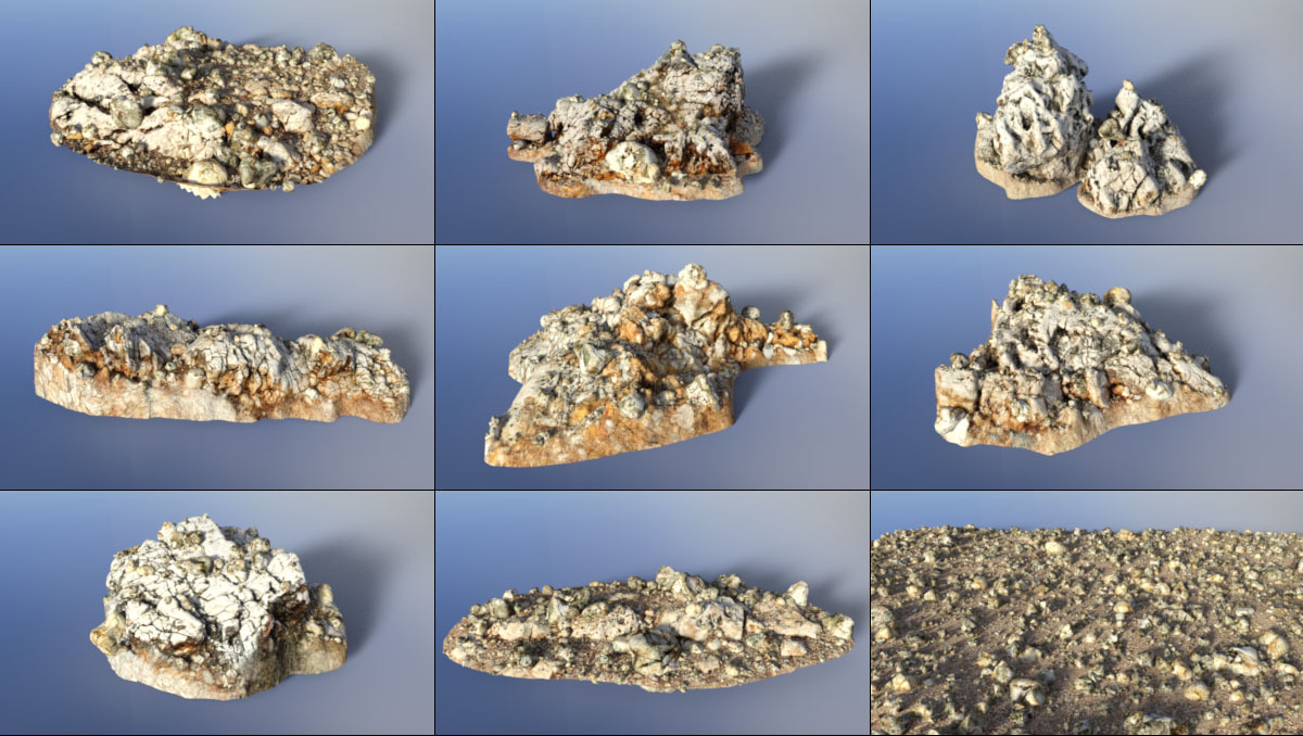 Modular 3D Kits: Fractured Rocks by N/A
