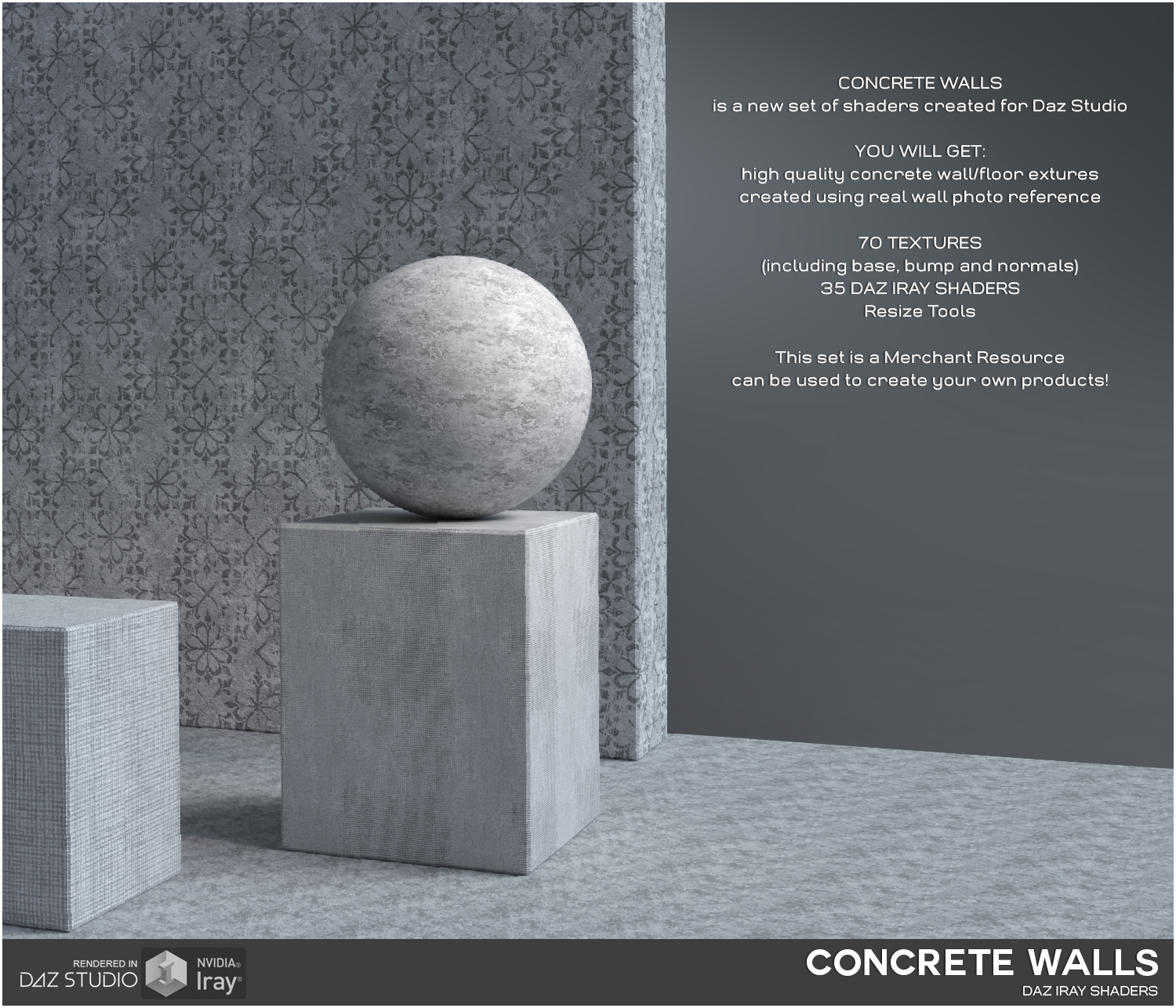 Daz Iray - Concrete Walls by N/A