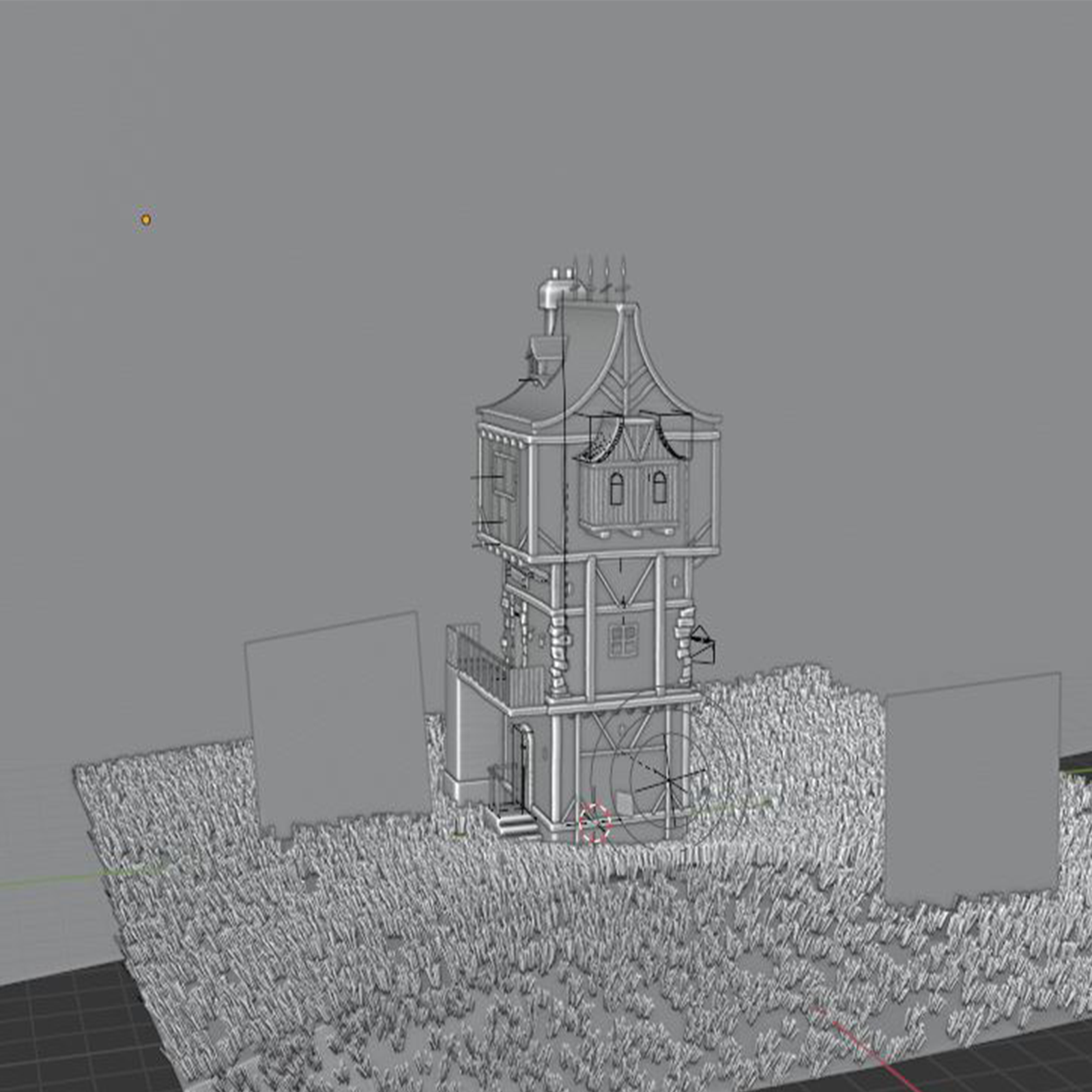 fantasy Stylized Medieval House b1 by N/A