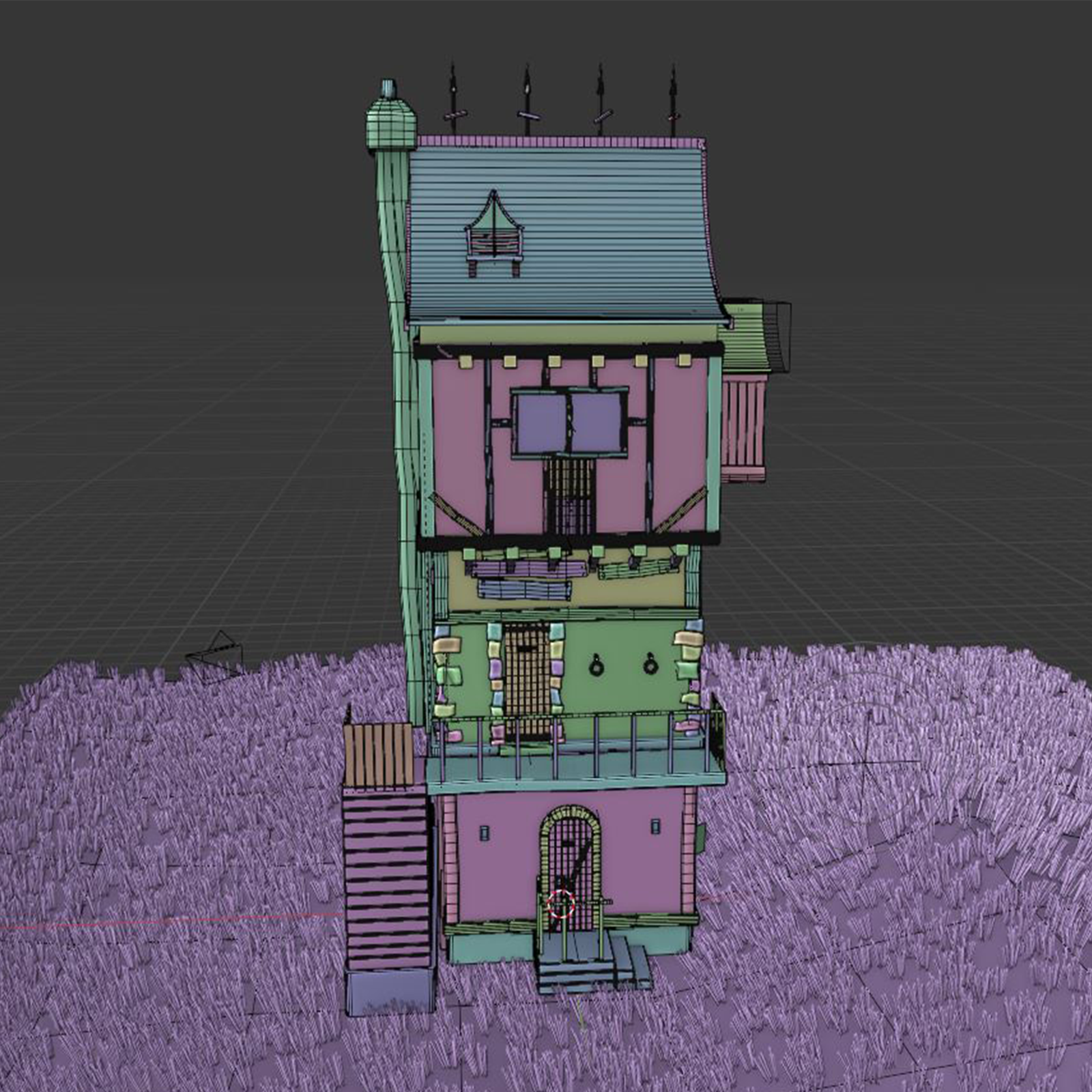 fantasy Stylized Medieval House b1 by N/A