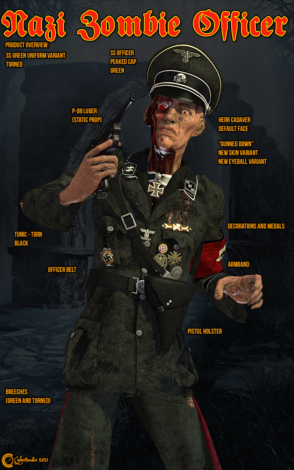 Nazi Zombie Officer by N/A