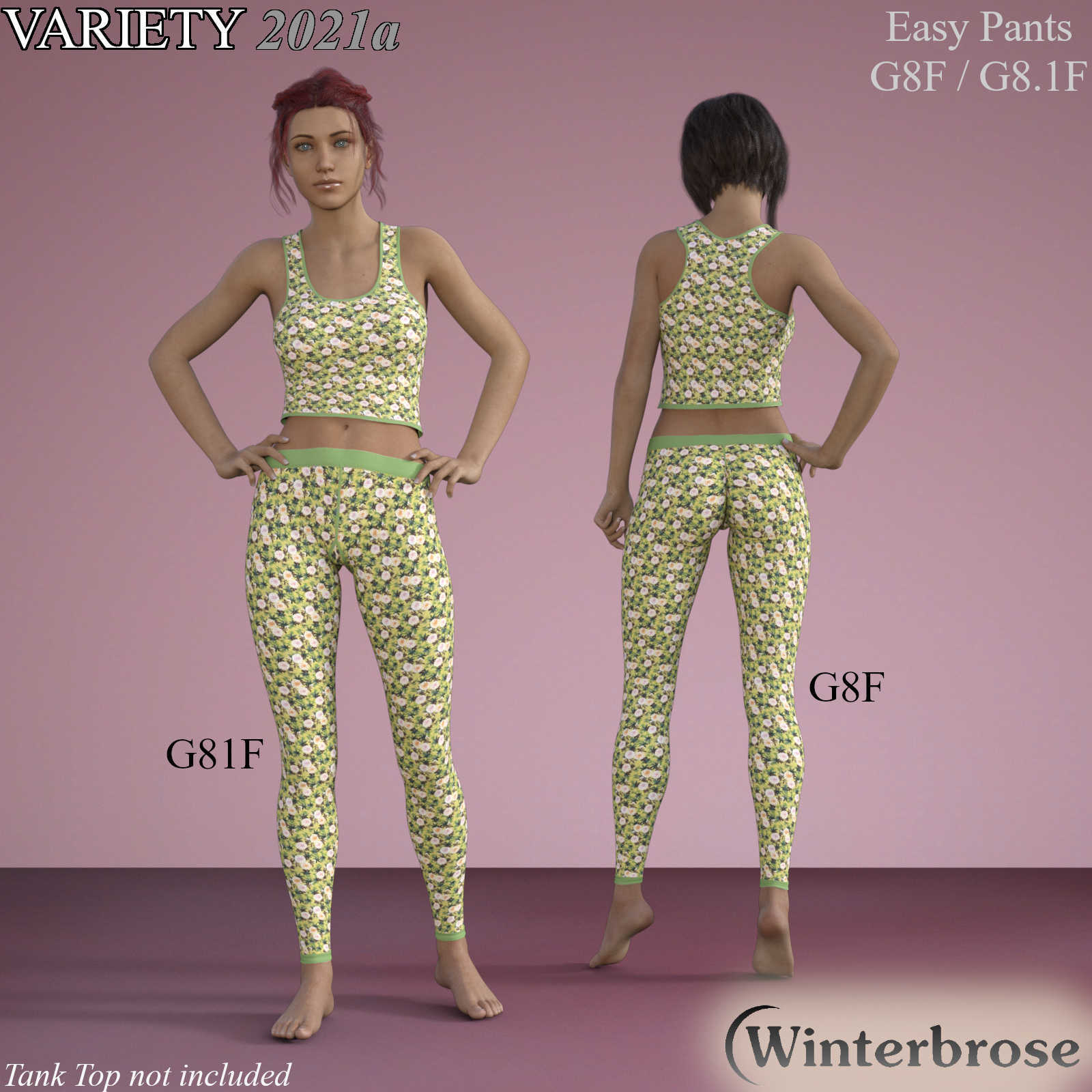 Easy Pants VARIETY Styles 2021a for Easy Pants for Genesis 8/8.1 Females by N/A