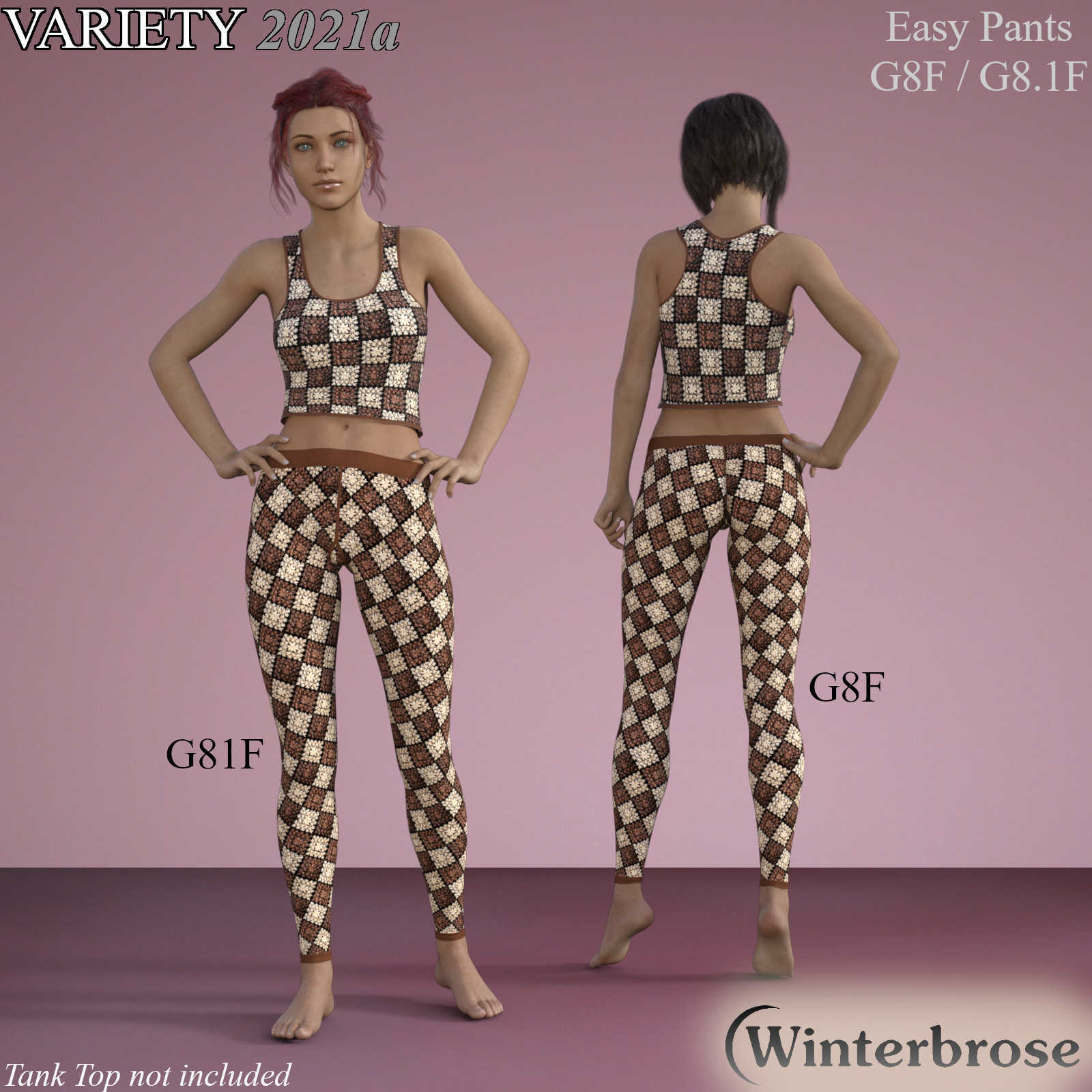 Easy Pants VARIETY Styles 2021a for Easy Pants for Genesis 8/8.1 Females by N/A