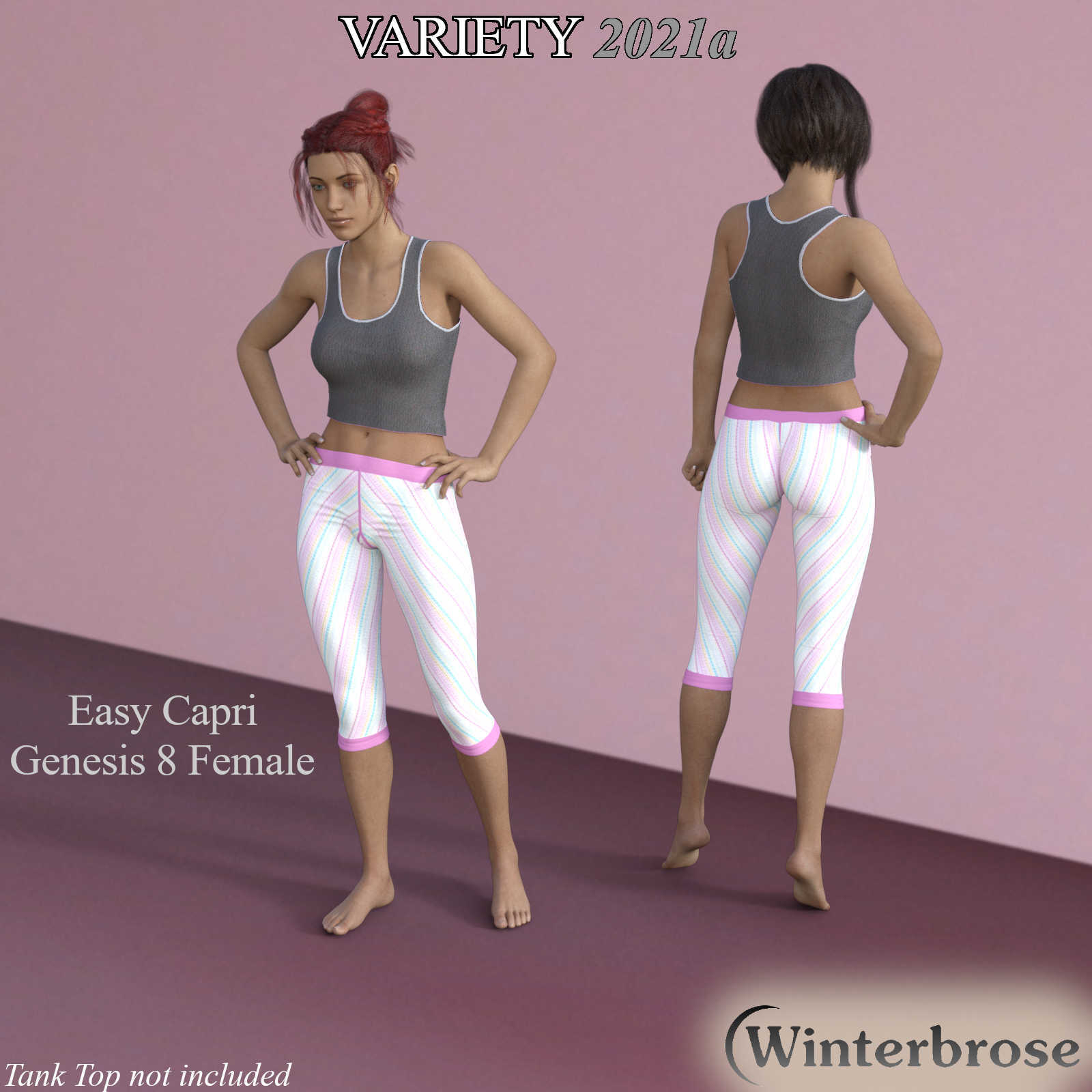 Easy Capri VARIETY Styles 2021a for Easy Capri for Genesis 8 Female by N/A