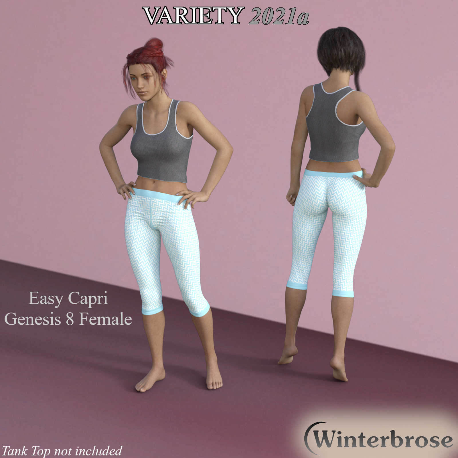 Easy Capri VARIETY Styles 2021a for Easy Capri for Genesis 8 Female by N/A