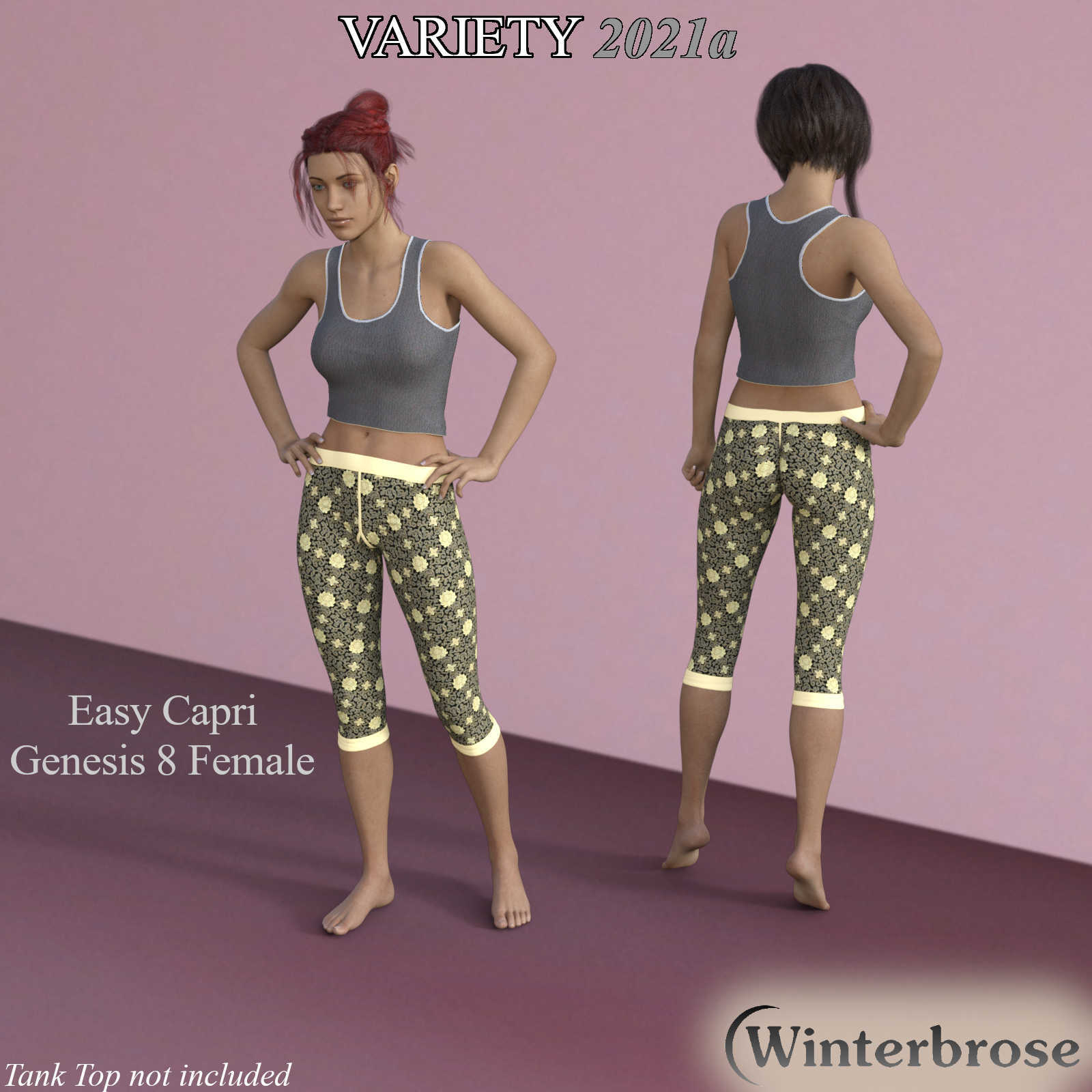 Easy Capri VARIETY Styles 2021a for Easy Capri for Genesis 8 Female by N/A