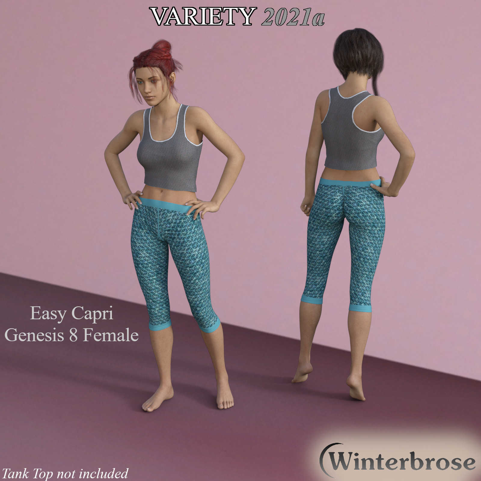 Easy Capri VARIETY Styles 2021a for Easy Capri for Genesis 8 Female by N/A