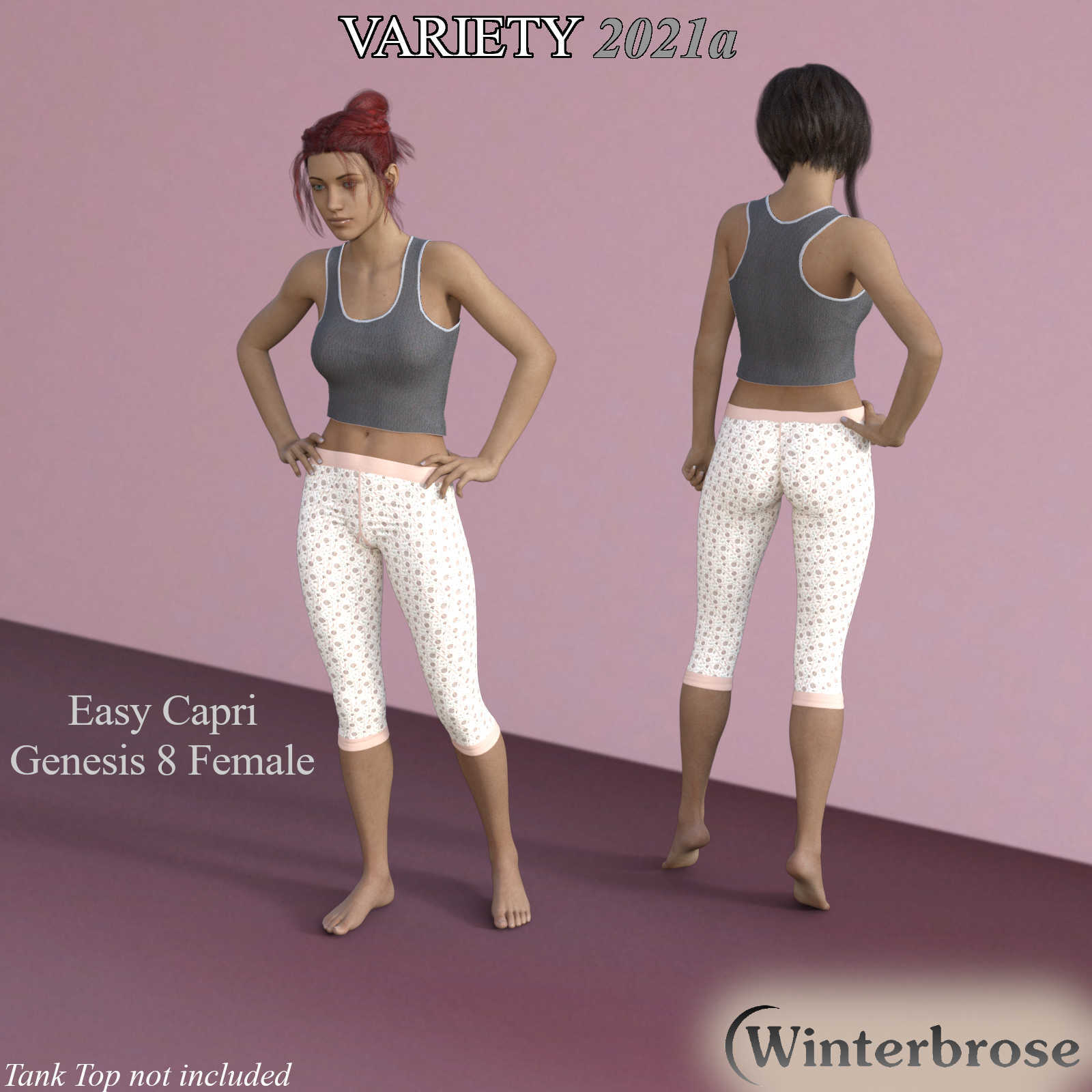 Easy Capri VARIETY Styles 2021a for Easy Capri for Genesis 8 Female by N/A
