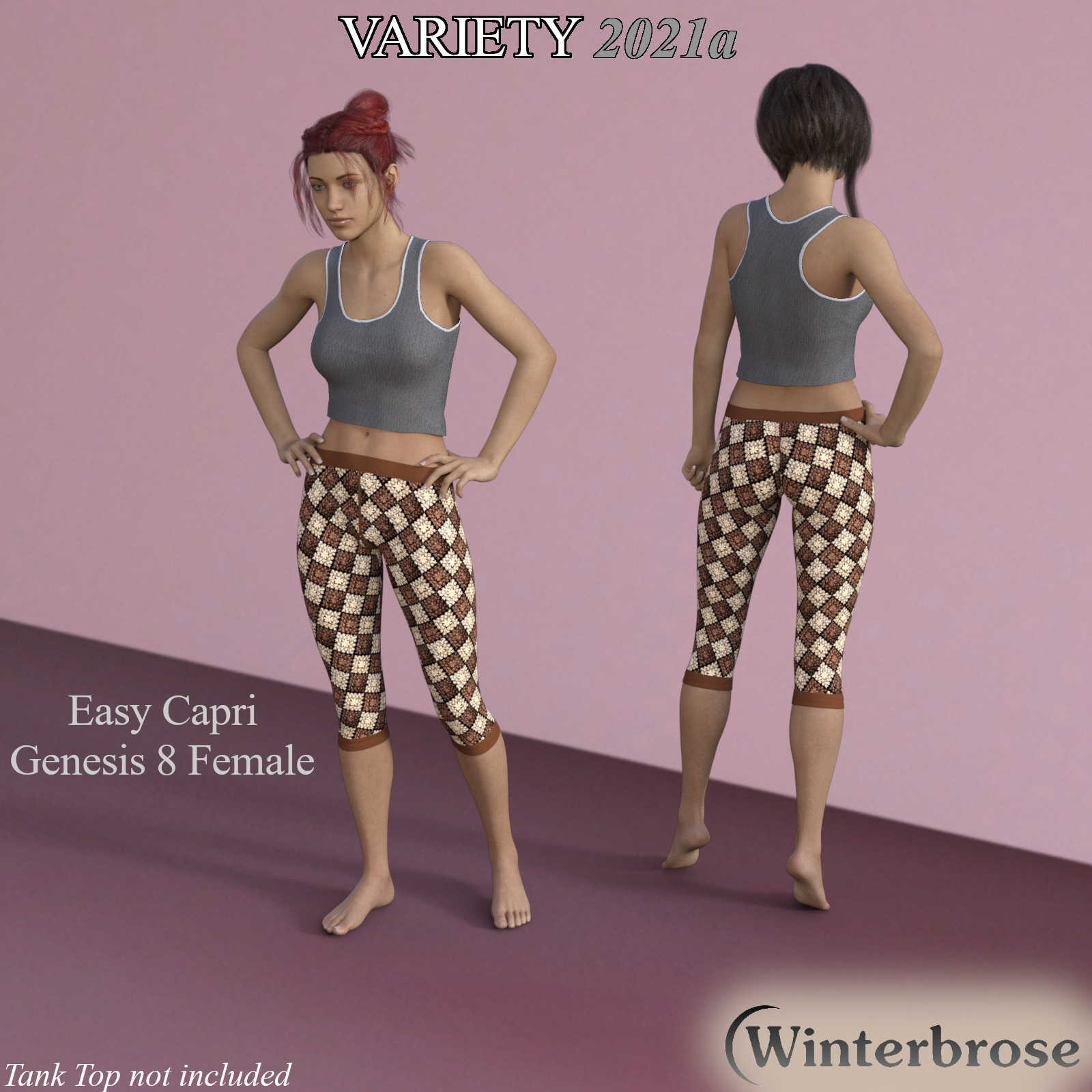 Easy Capri VARIETY Styles 2021a for Easy Capri for Genesis 8 Female by N/A