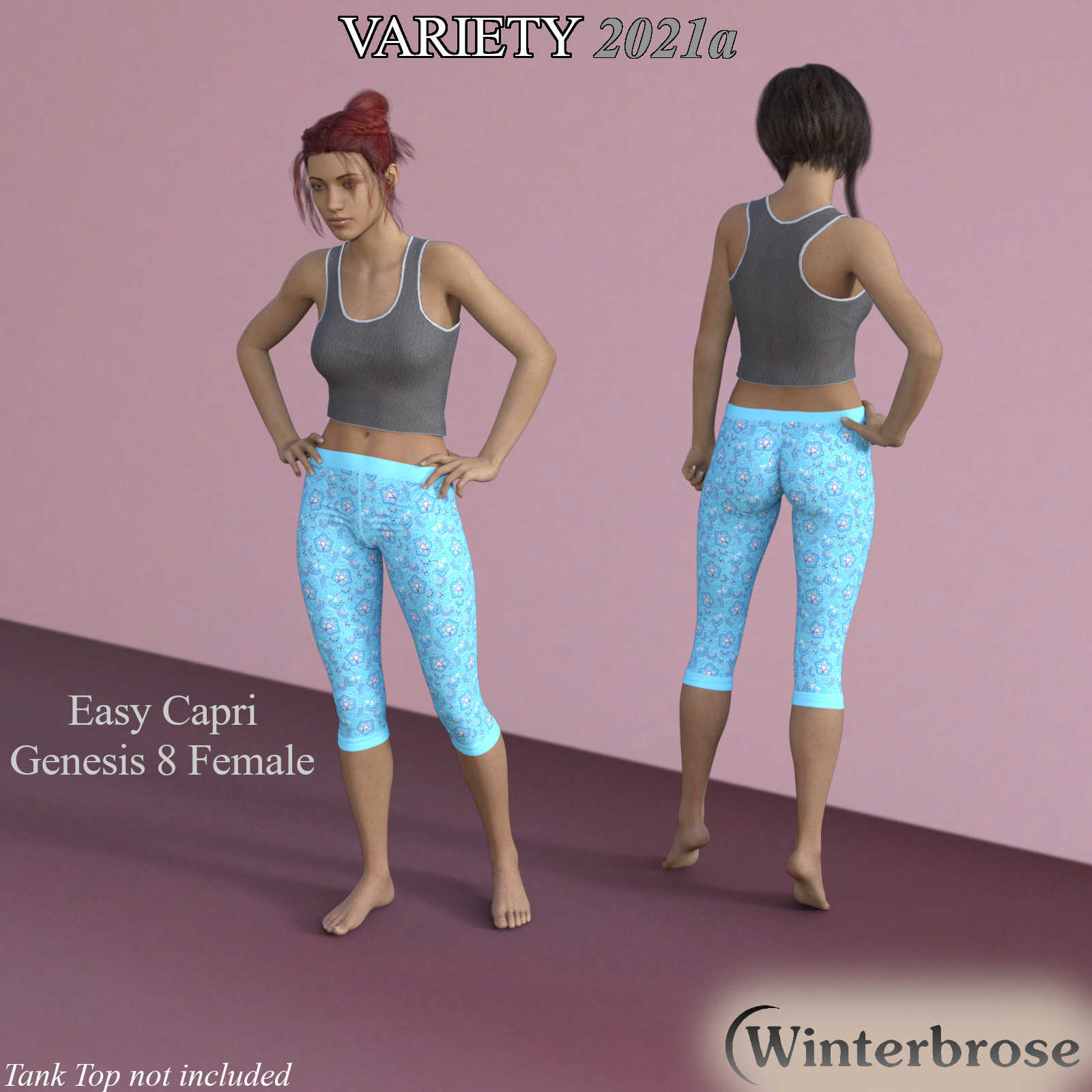 Easy Capri VARIETY Styles 2021a for Easy Capri for Genesis 8 Female by N/A