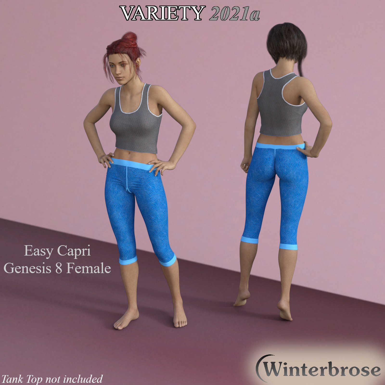 Easy Capri VARIETY Styles 2021a for Easy Capri for Genesis 8 Female by N/A