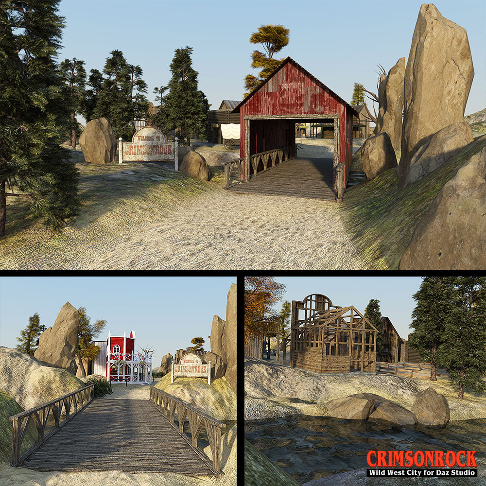 Crimsonrock Wild West City for DS Iray by N/A