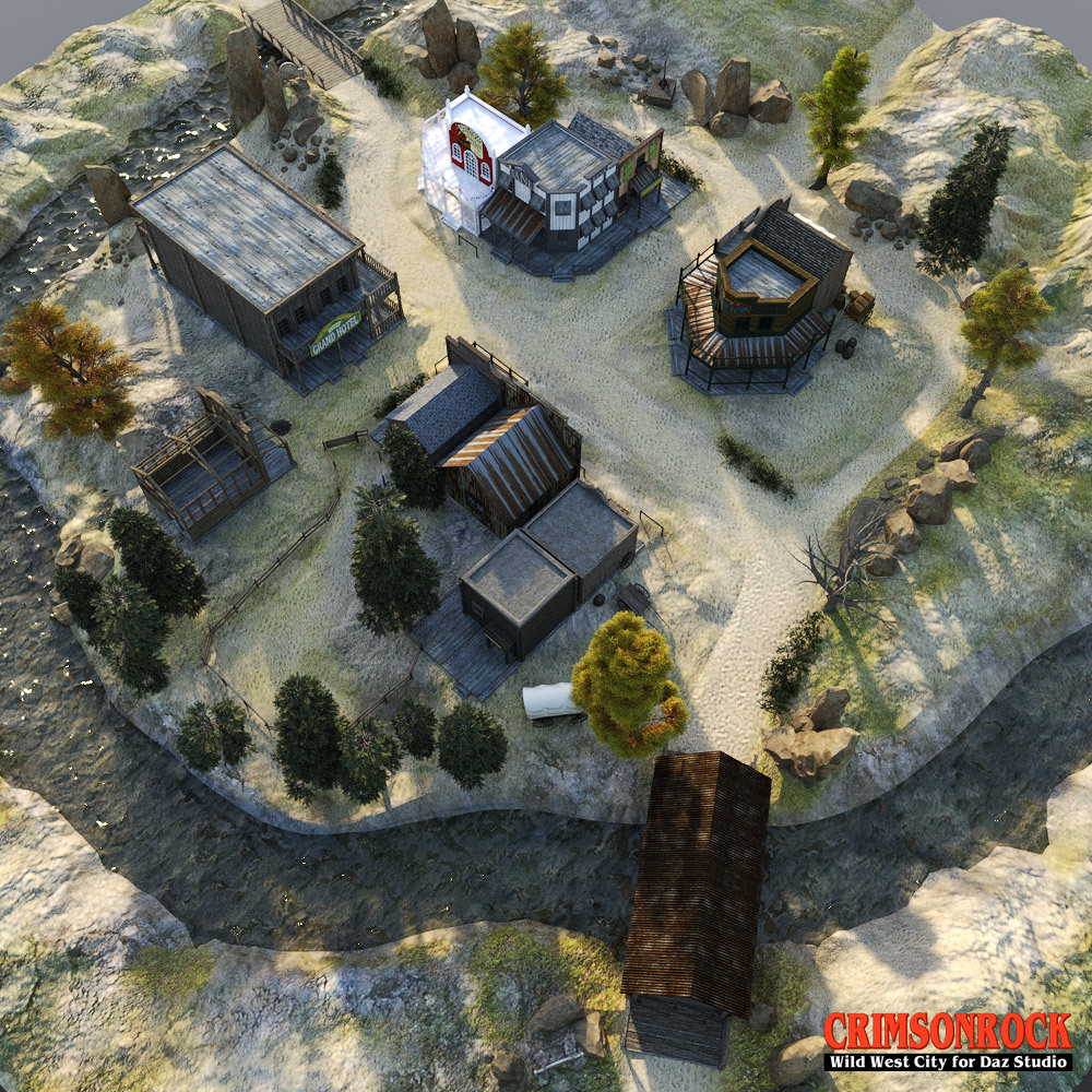 Crimsonrock Wild West City for DS Iray by N/A