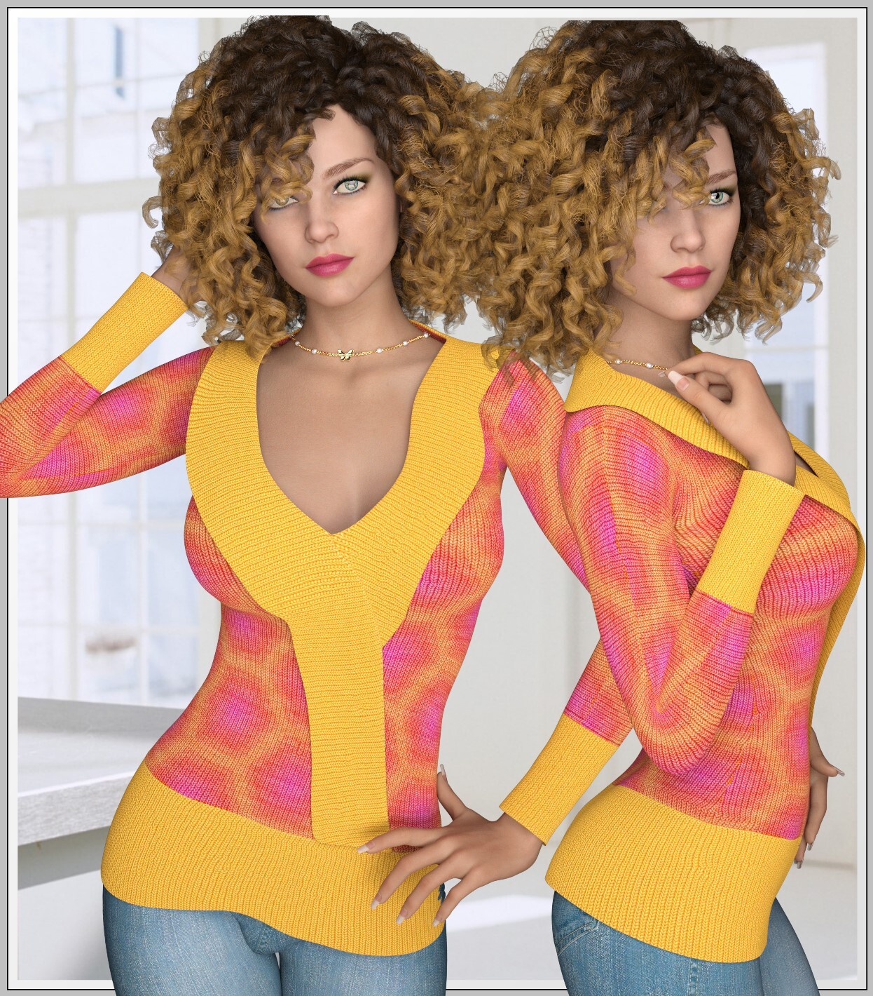 Warming Up- Nelly Knitted Sweater by N/A