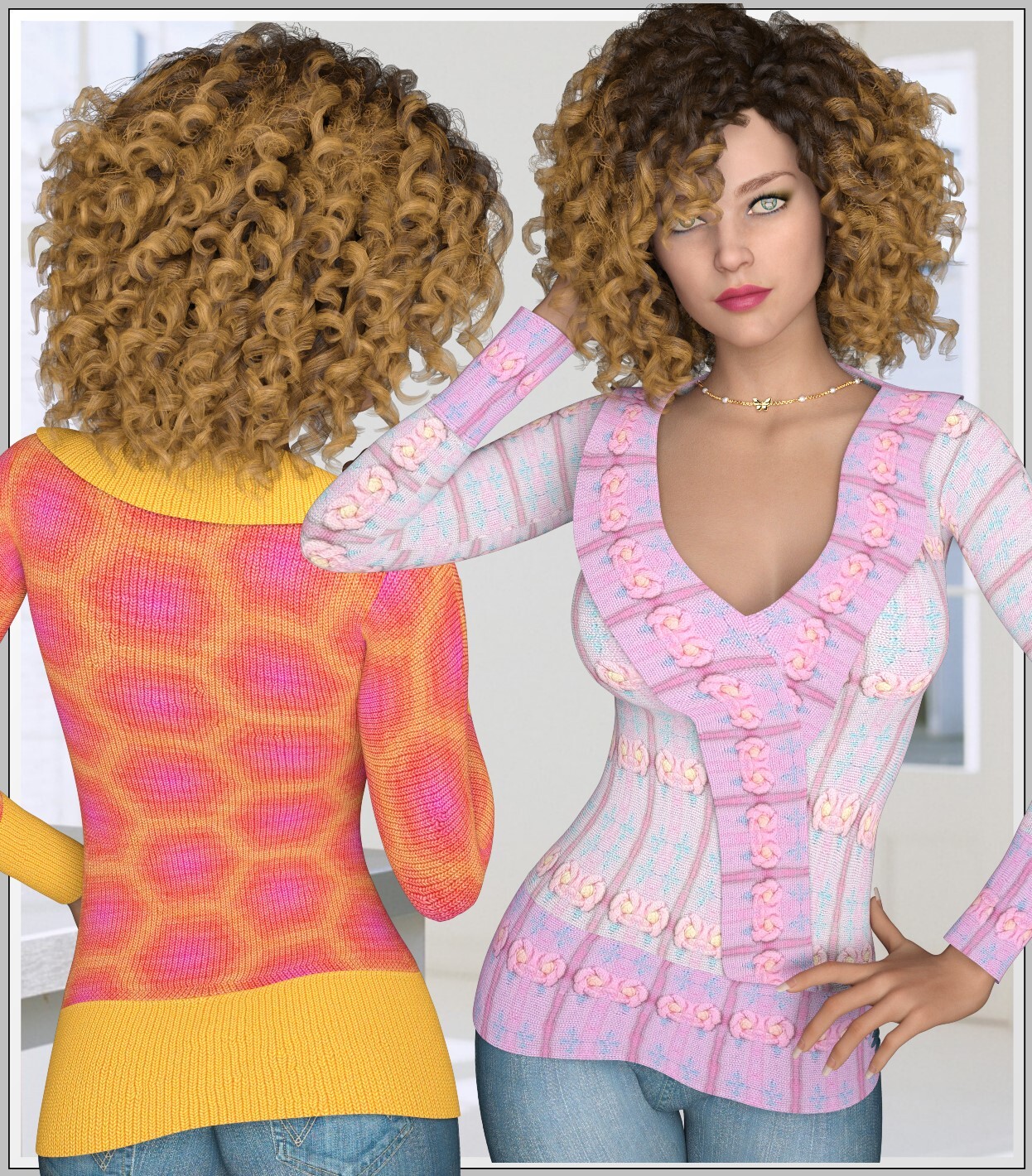Warming Up- Nelly Knitted Sweater by N/A
