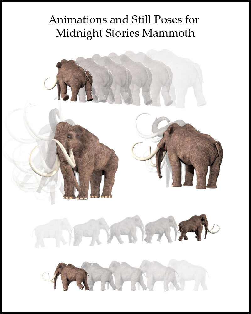 Animations and Still Poses for Midnight Stories Mammoth by N/A