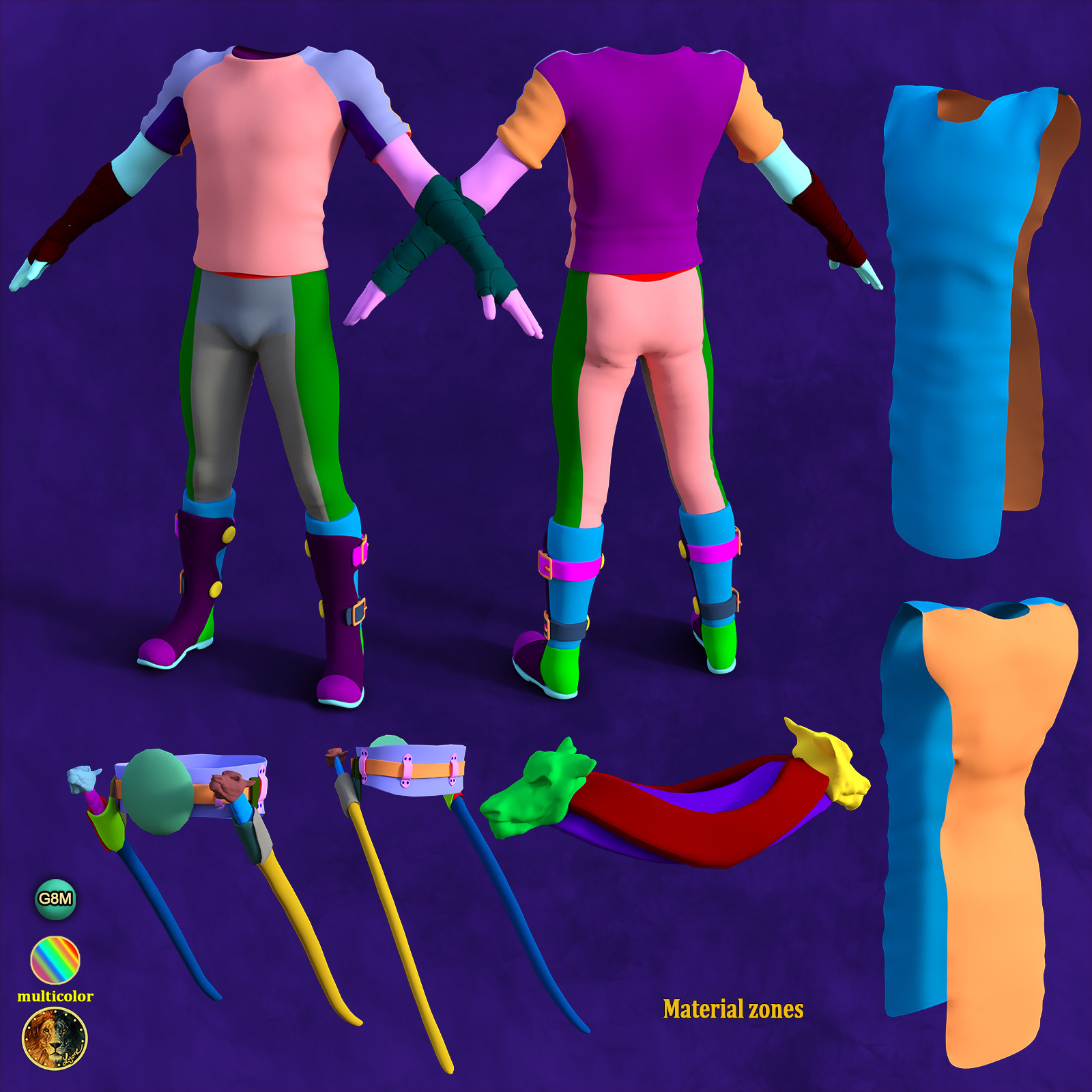 Lyones dForce Monk Outfit for G8M by N/A